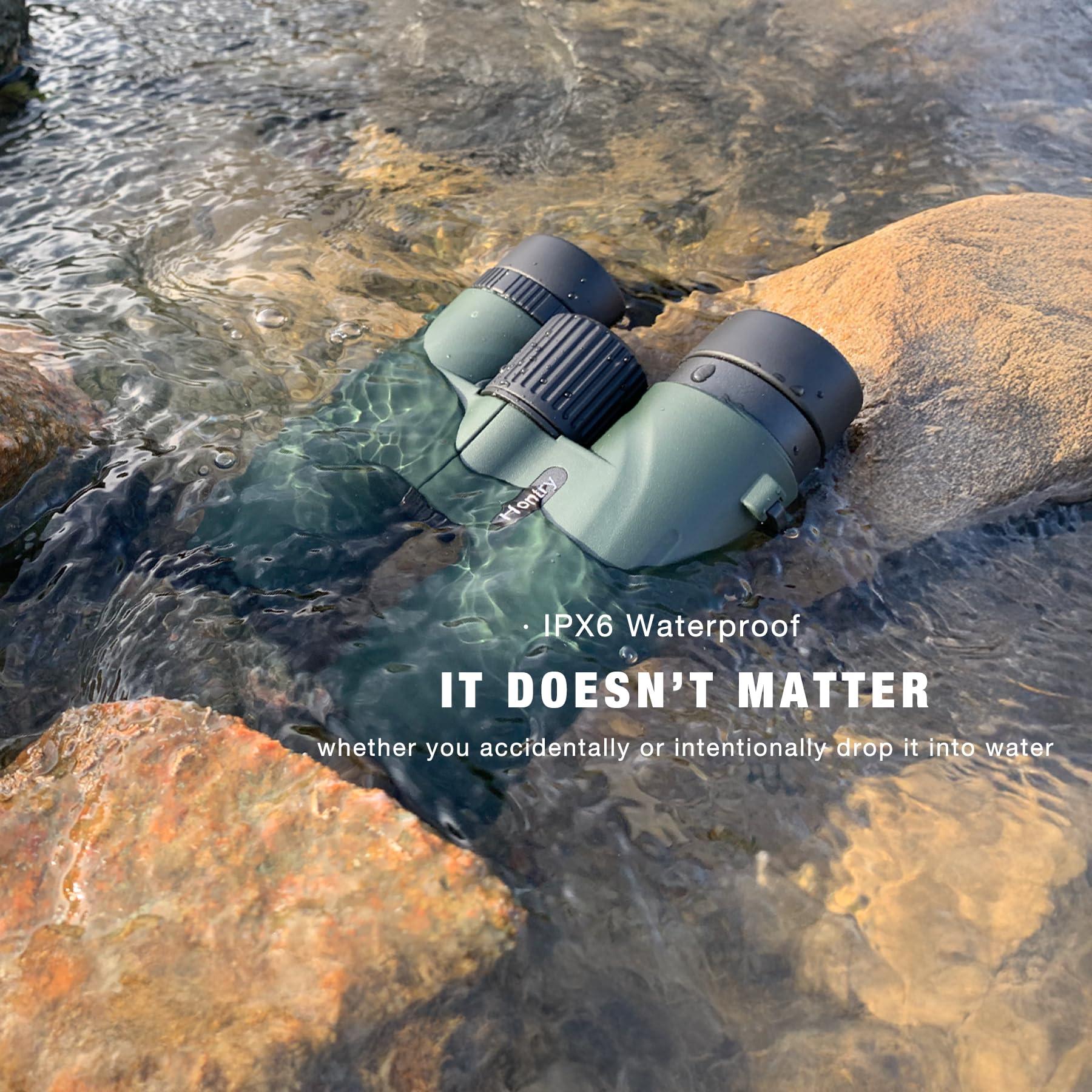 Hontry 8x42 Roof Binoculars, IPX6 Nitrogen-Filled Waterproof Binoculars for Hunting, Bird Watching, Cruise Ship, Travel and Safari - Image 5