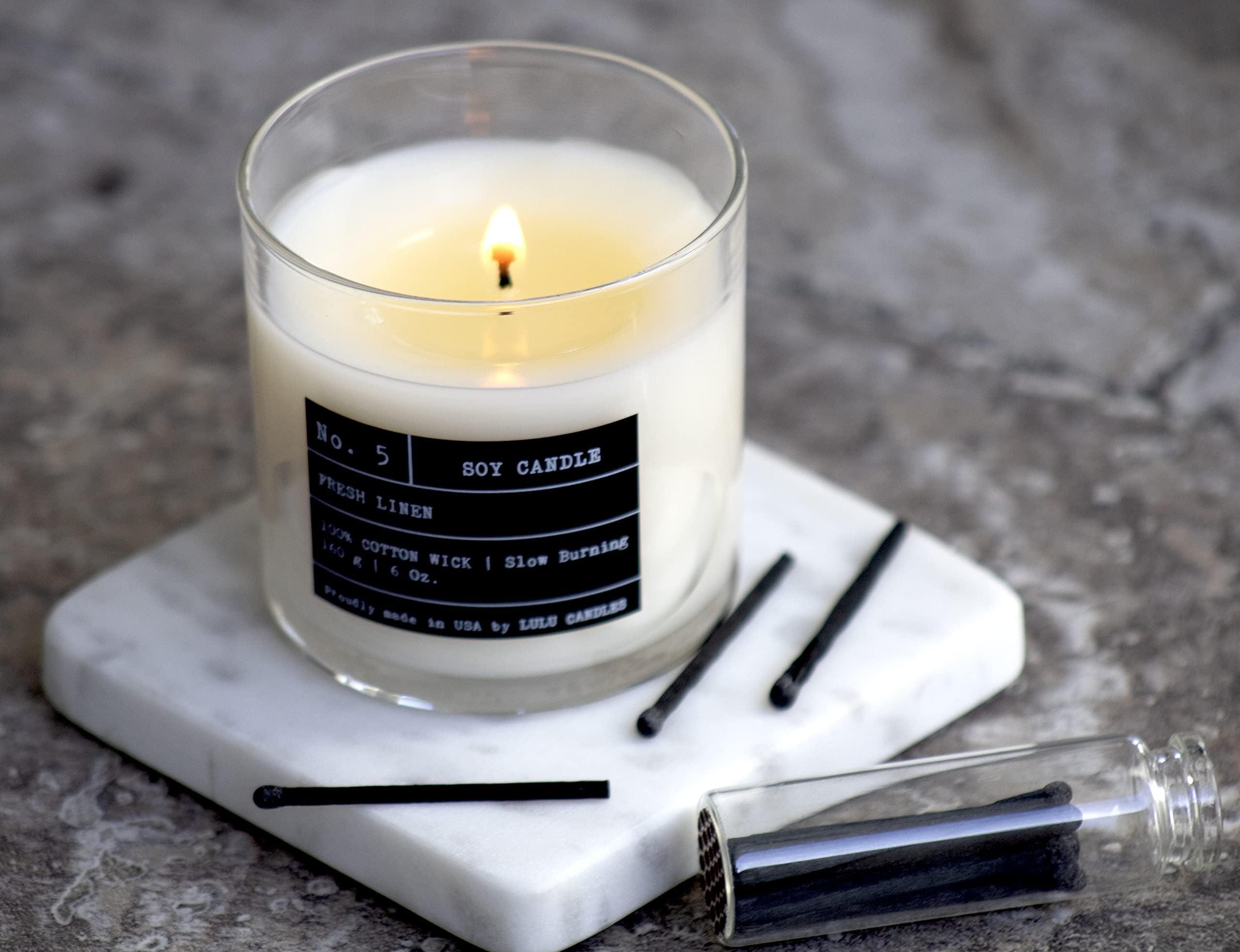 Lulu Candles | Fresh Linen | Luxury Scented Soy Jar Candle | Hand Poured in The USA | Highly Scented & Long Lasting (6 Oz.) - Image 2