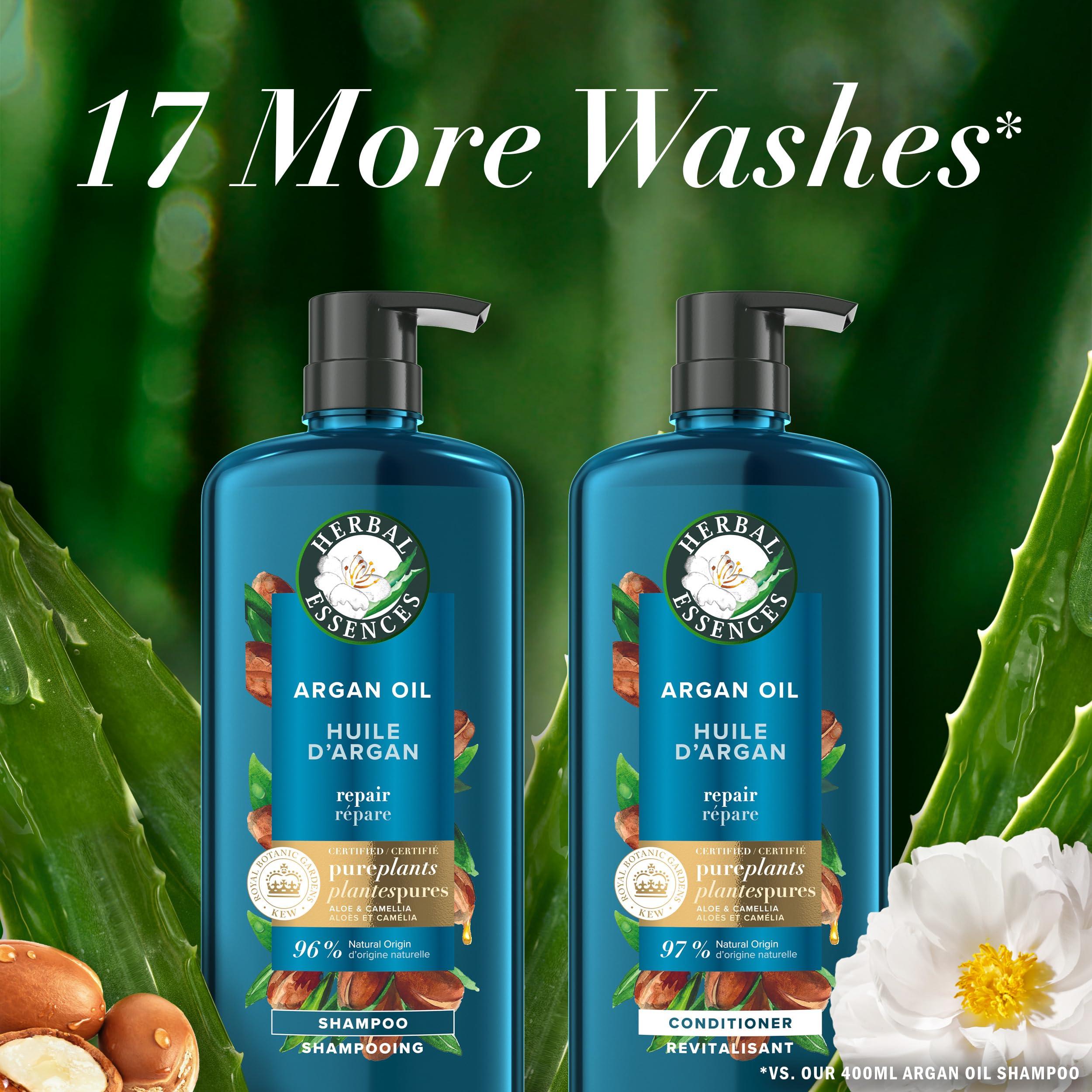 Herbal Essences Argan Oil Repair Shampoo & Conditioner Set, Moisturizes & Smoothes, Paraben-Free, Color-Safe, pH-Balanced, Citrus Scent, 20.2 Fl Oz, 2-Pack - Image 5