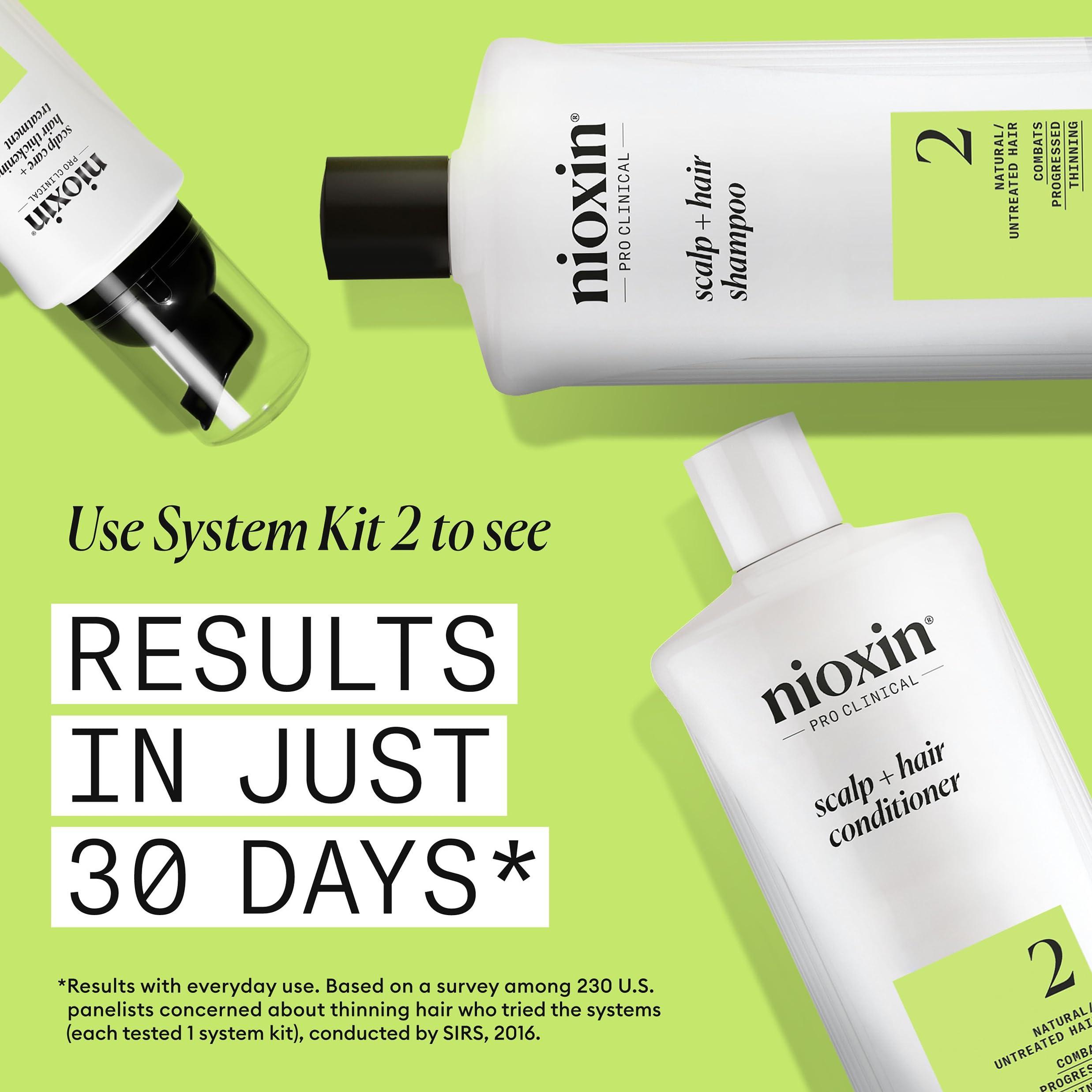 Nioxin System 2 Scalp + Hair Thickening Shampoo For Natural Hair with Progressed Thinning Boost Hair Density with Niacinamide & Biotin - Image 5