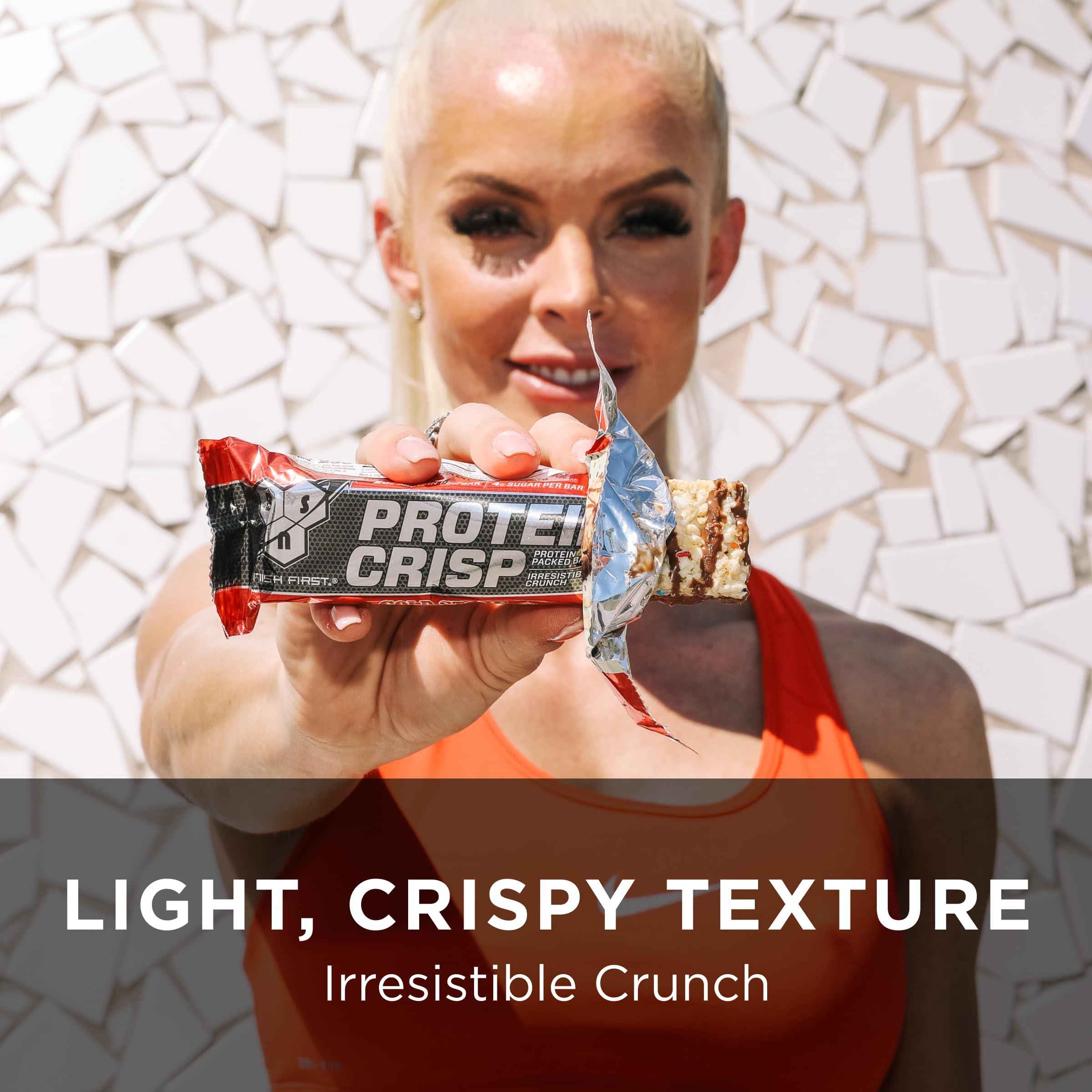BSN Protein Crisp Bar, Protein Snack Bars, Crunch Bars with Whey Protein and Fiber, Gluten Free, Peanut Butter Crunch, 12 Count (Packaging May Vary) - Image 5