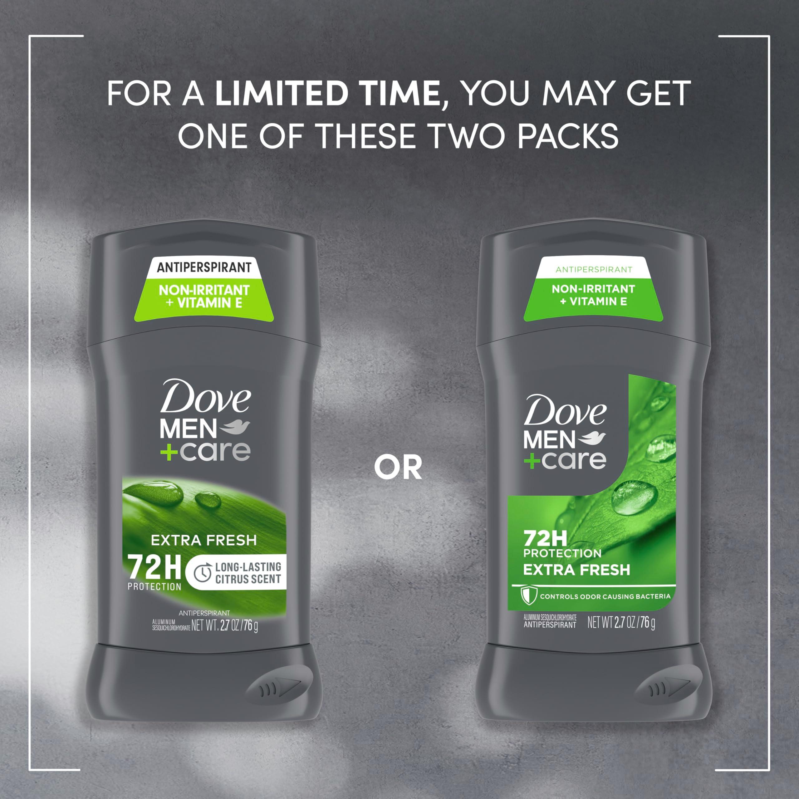 Dove Men+Care Extra Fresh Men's Antiperspirant Deodorant Stick Extra Fresh Twin pack With 72-hour sweat & odor protection with 1/4 Moisturizing Cream & Long-lasting Citrus Scent 2.7 oz - Image 3