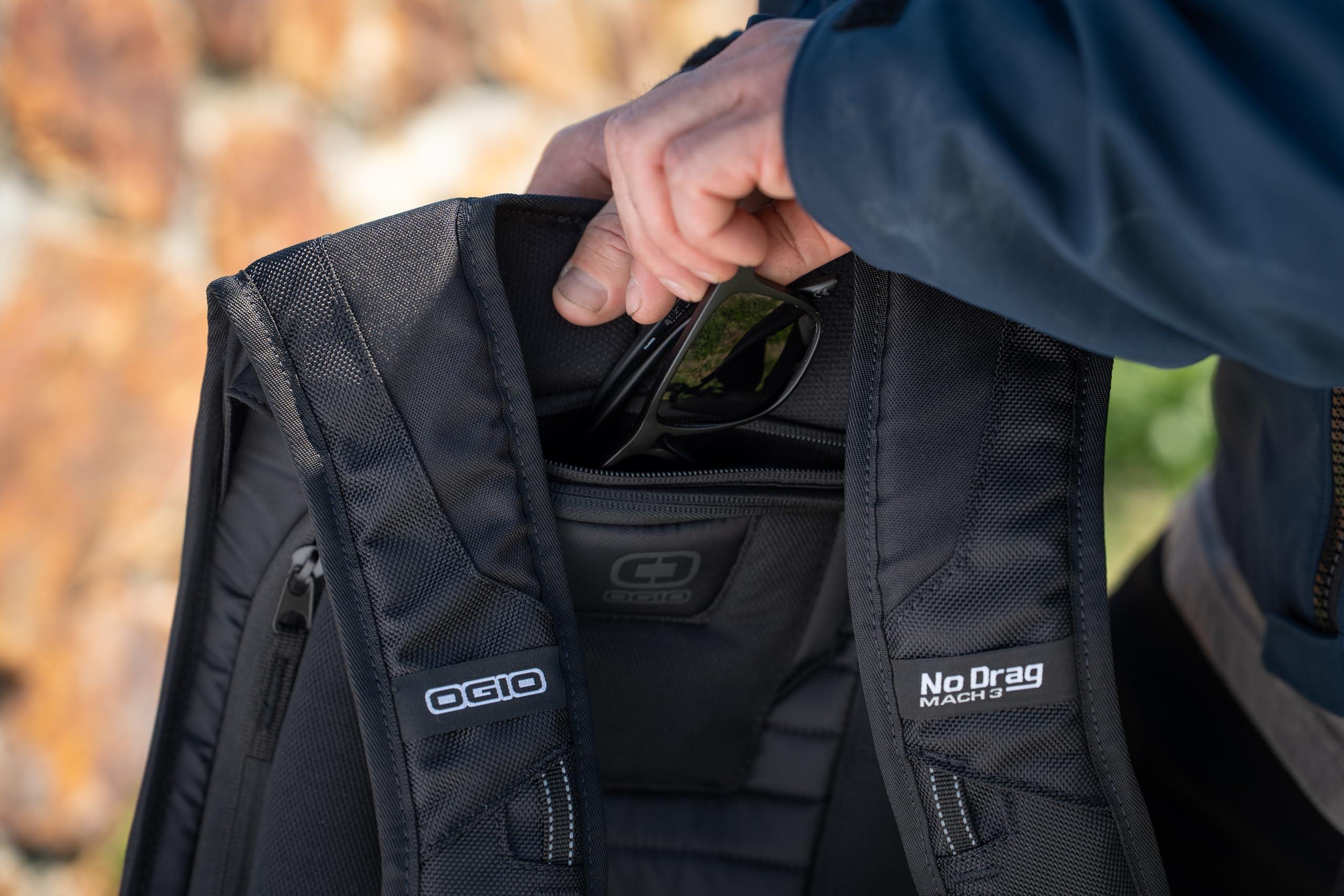 OGIO No Drag Mach 3 Backpack, 19" H x 12.5" W x 6.5" D, Black - Image 5