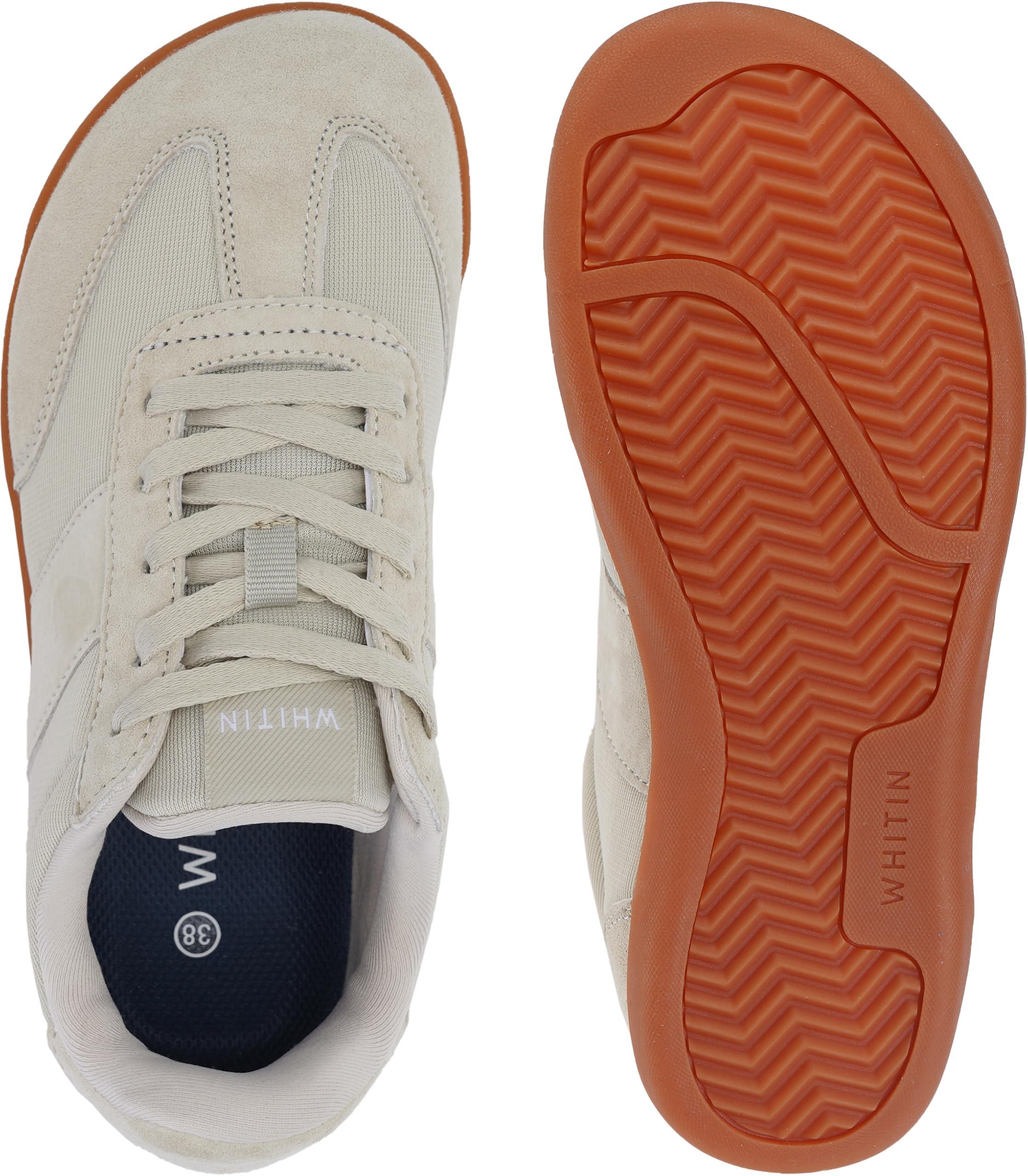WHITIN Women's Wide Toe Box Barefoot Shoes | Fashion Suede Patchwork Design | Zero Drop Sole - Image 5