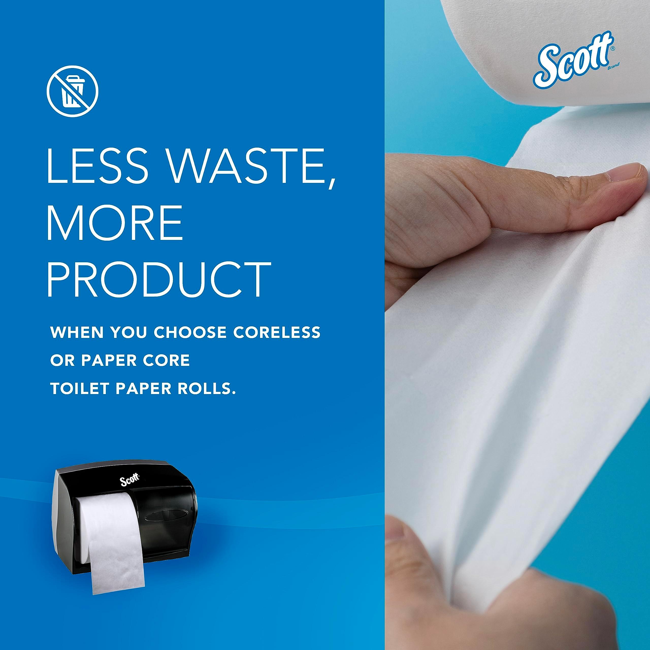 Scott Professional Coreless Standard Roll Toilet Paper Dispenser (09604), Dual Capacity, Black, 11.0"x7.63"x6.0" (Qty 1) - Image 5