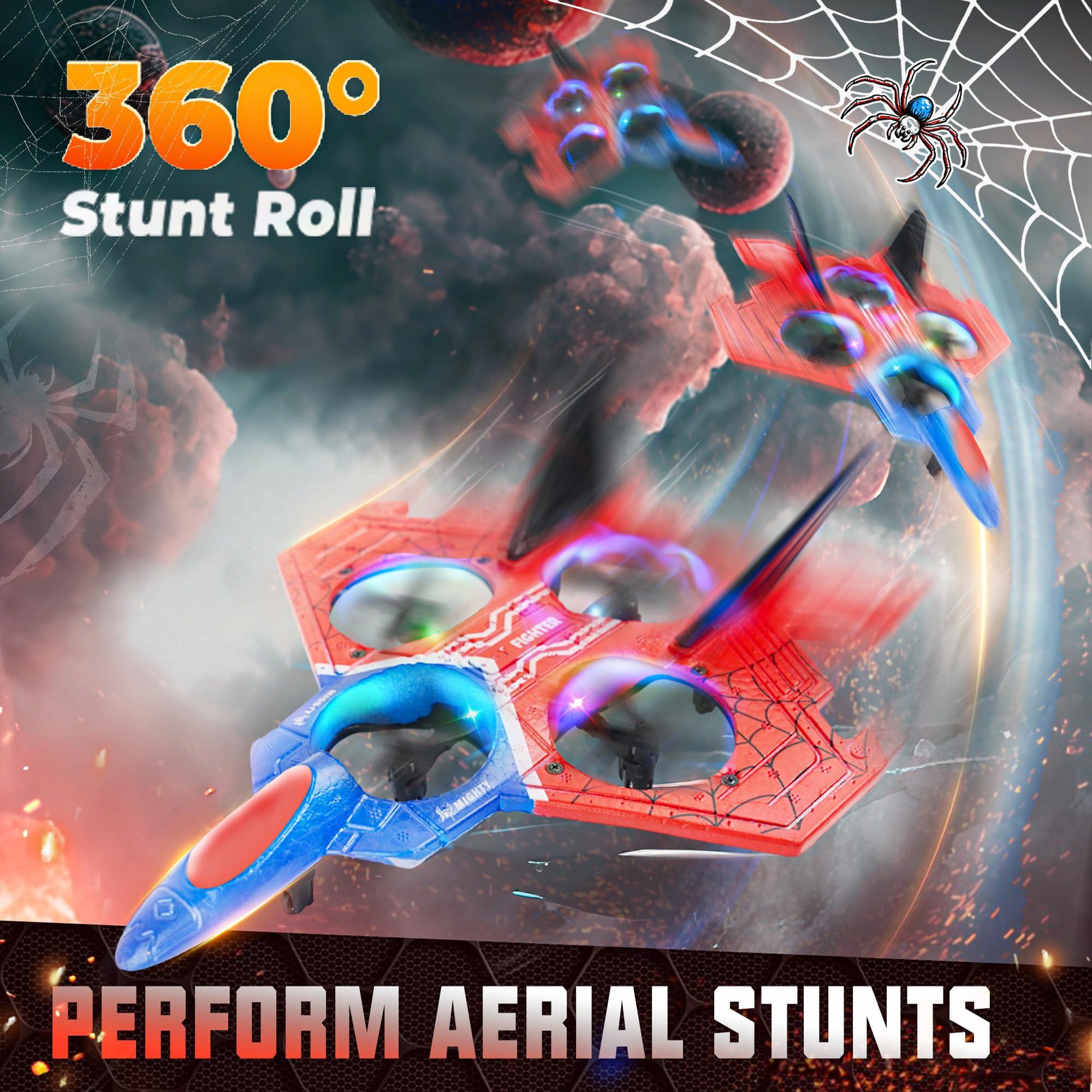 BEZGAR Drones for Kids | 2.4GHZ RC Plane, Spider Toys for Boys, Remote Control Spider, Remote Control Airplane, RC Helicopter, 360° Flip Fighter Jet Toy, Toys for ages 8-13 - Image 2