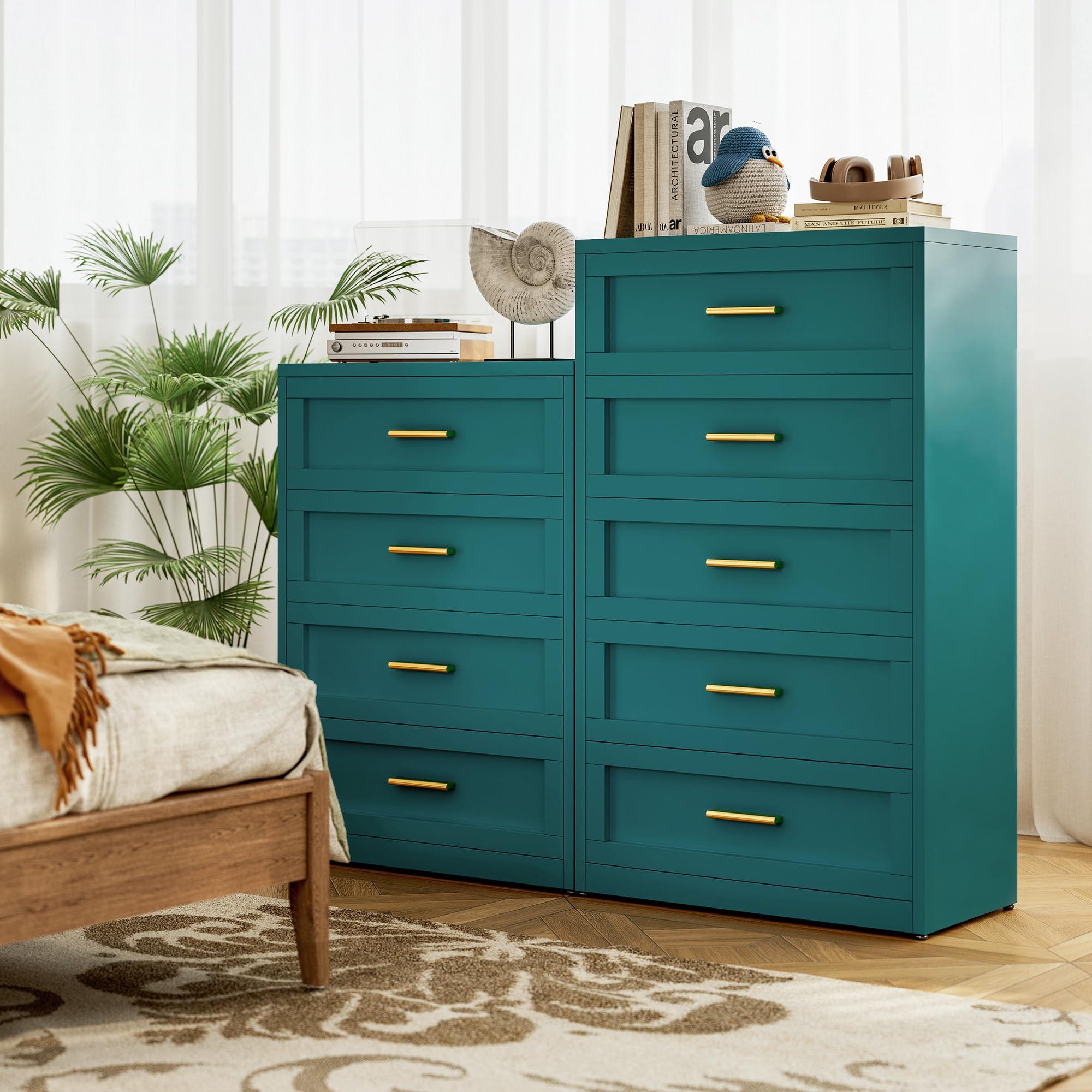 QINPTWUT Versatile 4-Drawer Dresser Cabinet - Waterproof, Rust-Proof, Easy Assembly for Bedroom, Office, Living Room, Entryway Furniture - Image 5