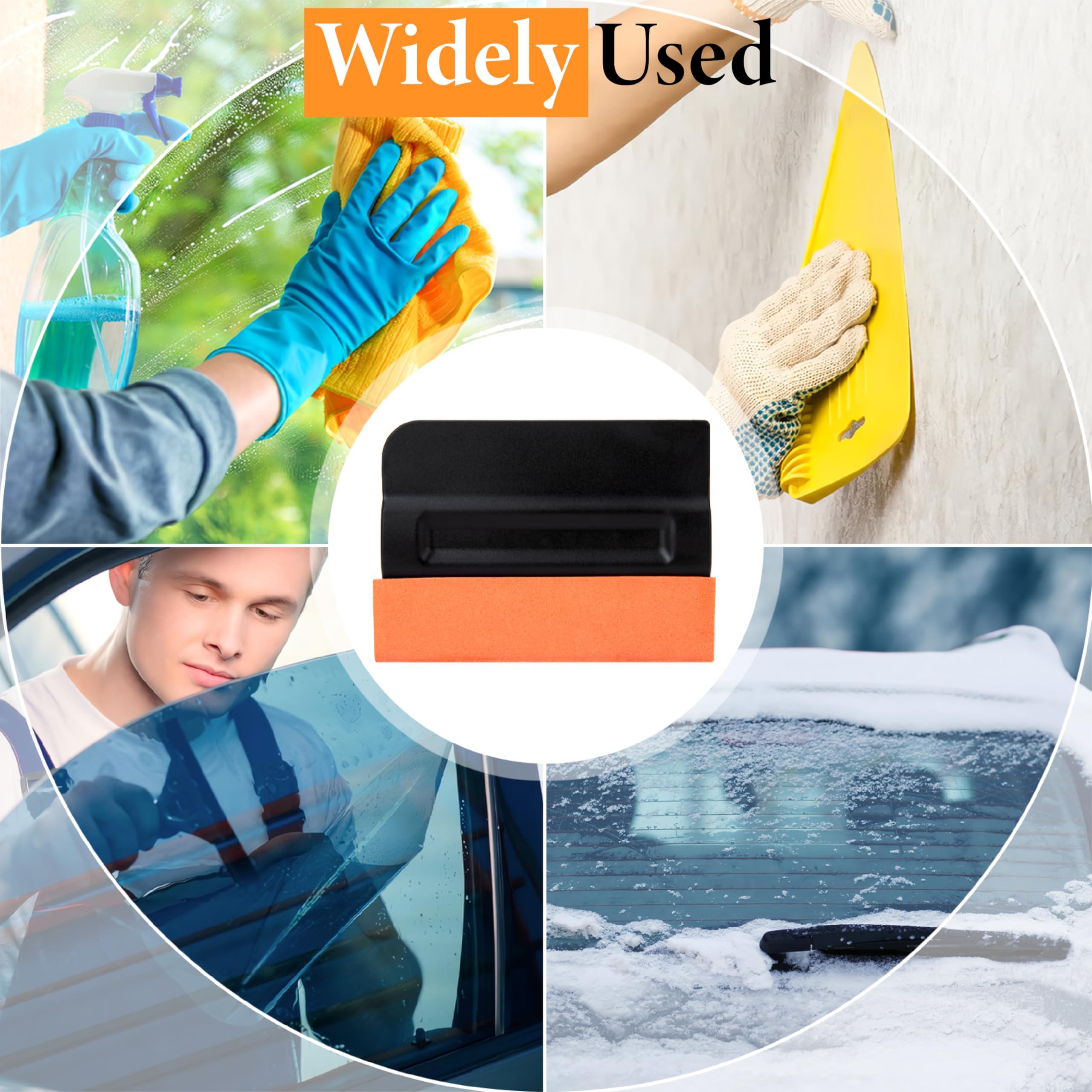 ecocstm 4 PCS Vinyl Felt Squeegee, 4 Inch Magnet Tint Squeegee with Fabric Felt Edge, Auto Vinyl Film Decal Wrapping Squeegee, for Car Vinyl Wrap, Window Tint, Wallpaper,Decal Sticker Installation - Image 7