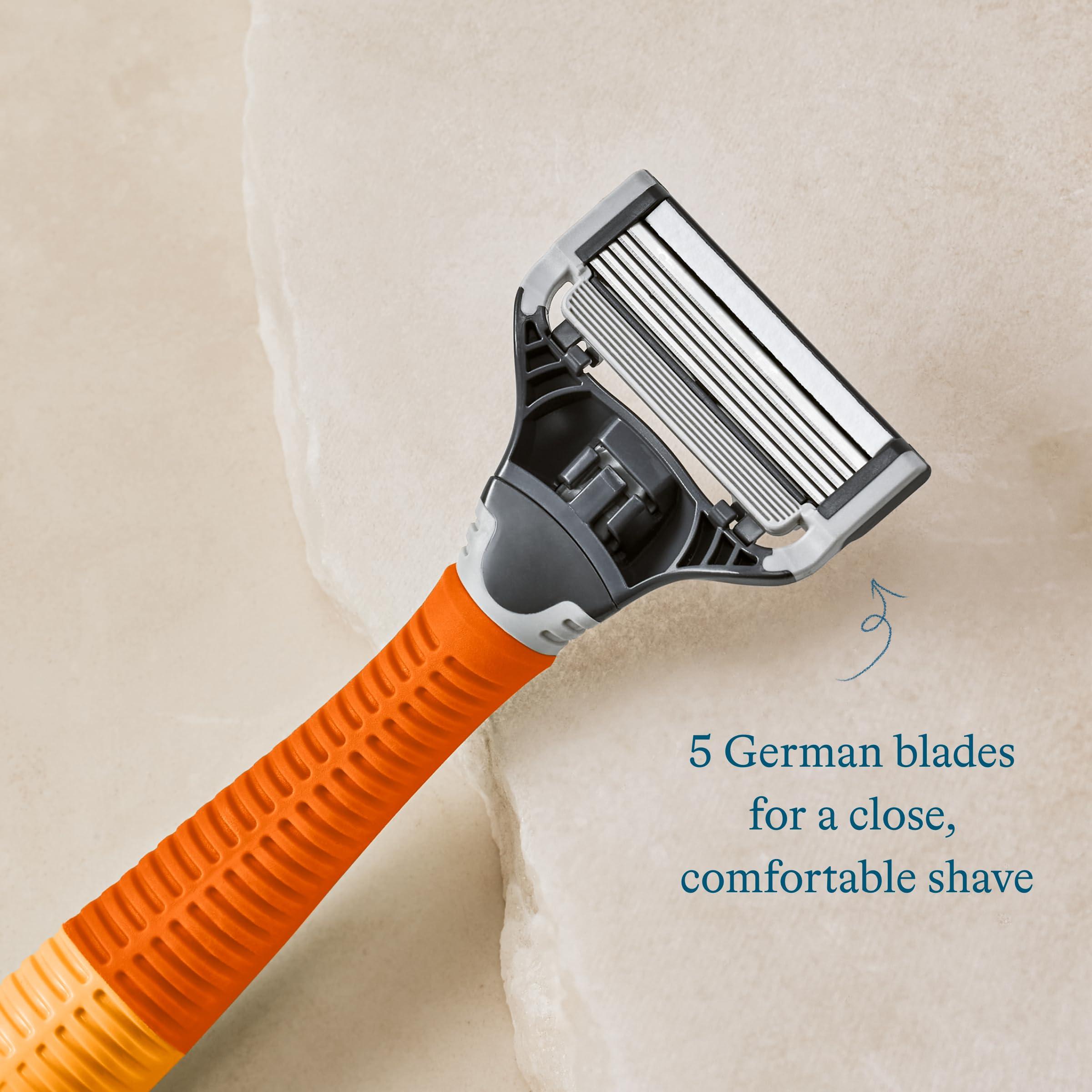 Harry's Shaving Kit for Men - Razor Handle and 3 Razor Blade Refill Cartridges - Ember - Image 3