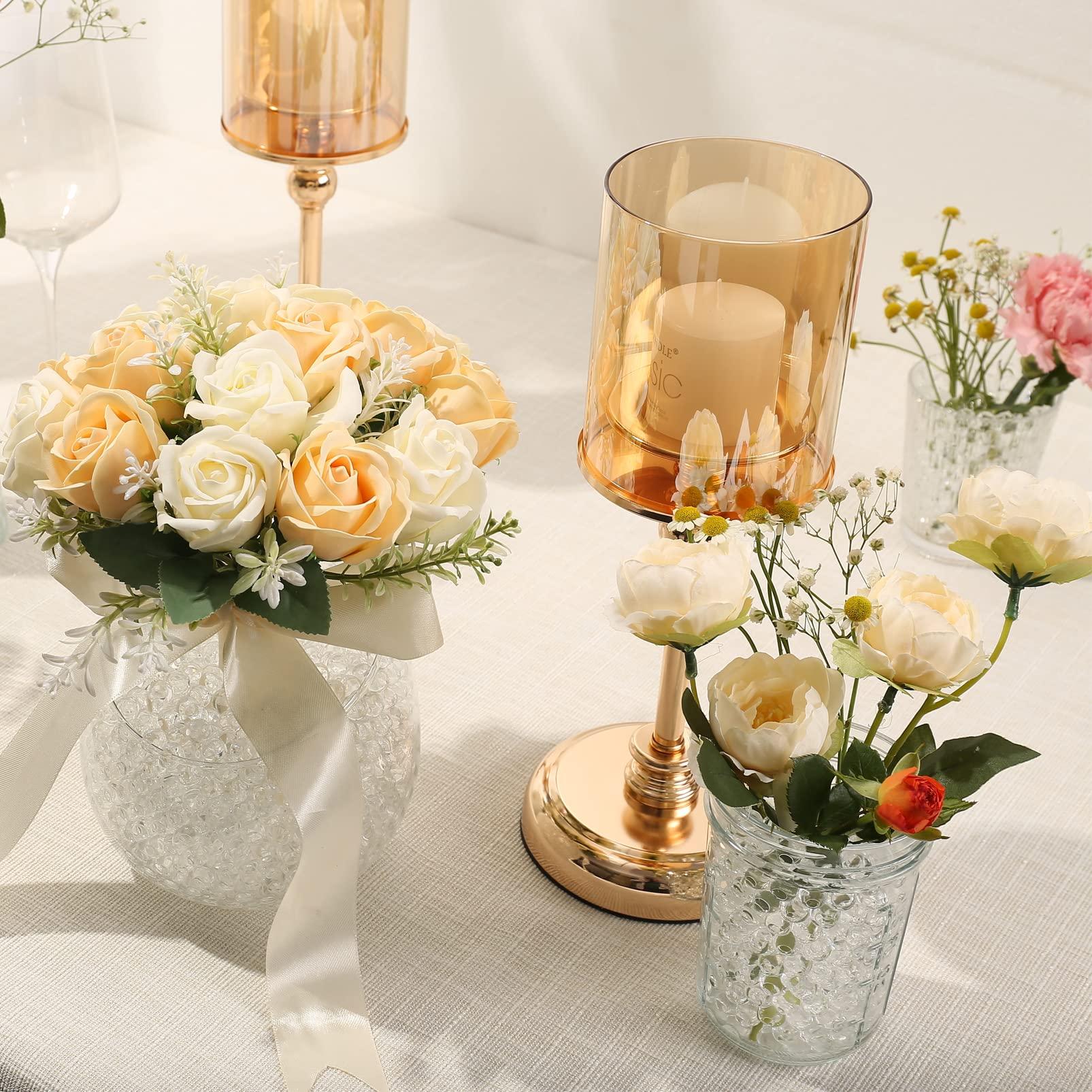 MAGICLUB 160,000 Clear Super Absorbent Polymer Beads, Round, Non-Toxic for Vase Filler, Soilless Planting, Wedding Centerpiece Floral Arrangement - Image 5