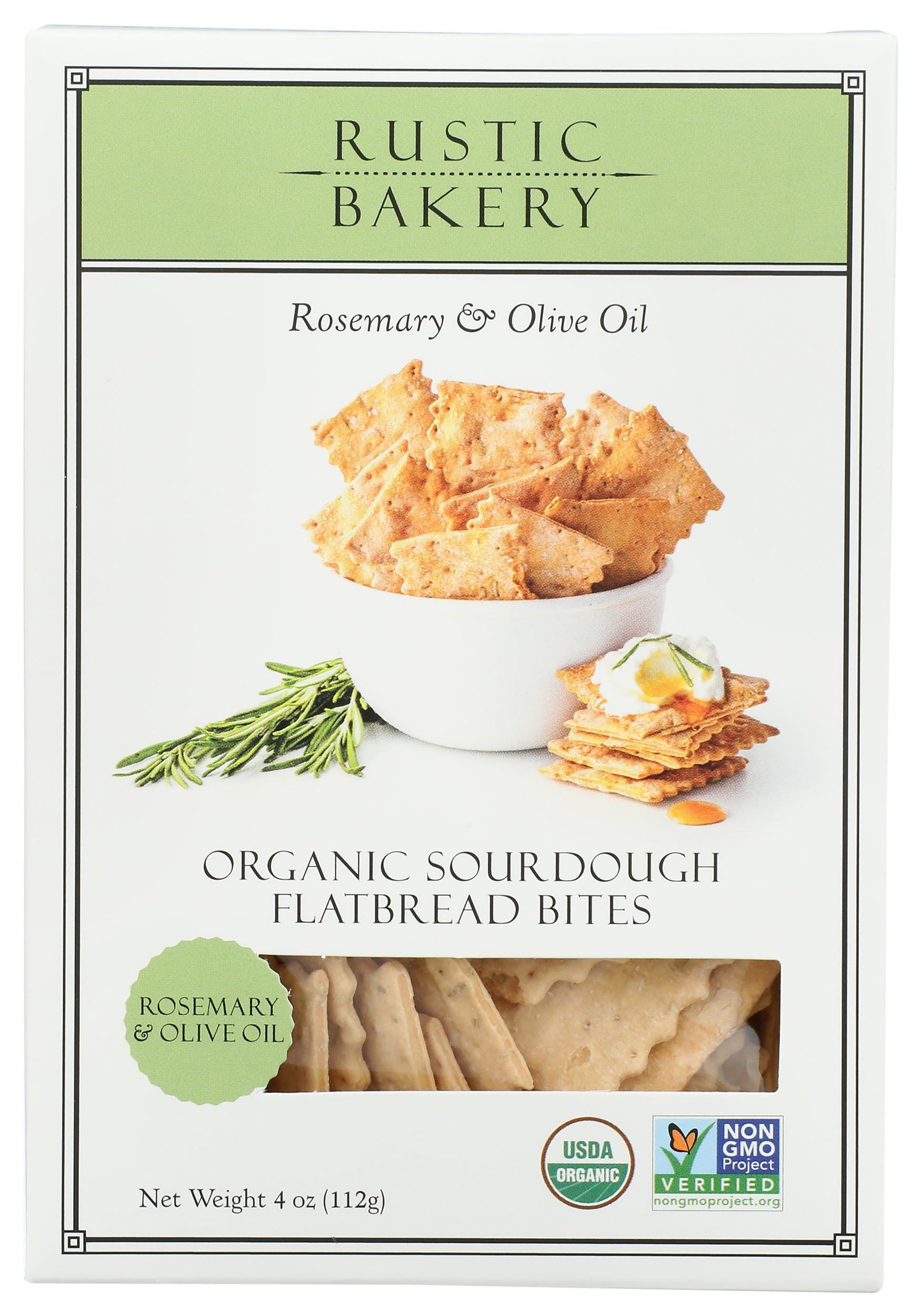 RUSTIC BAKERY Organic Rosemary Olive Oil Flatbrd Bites, 4 OZ