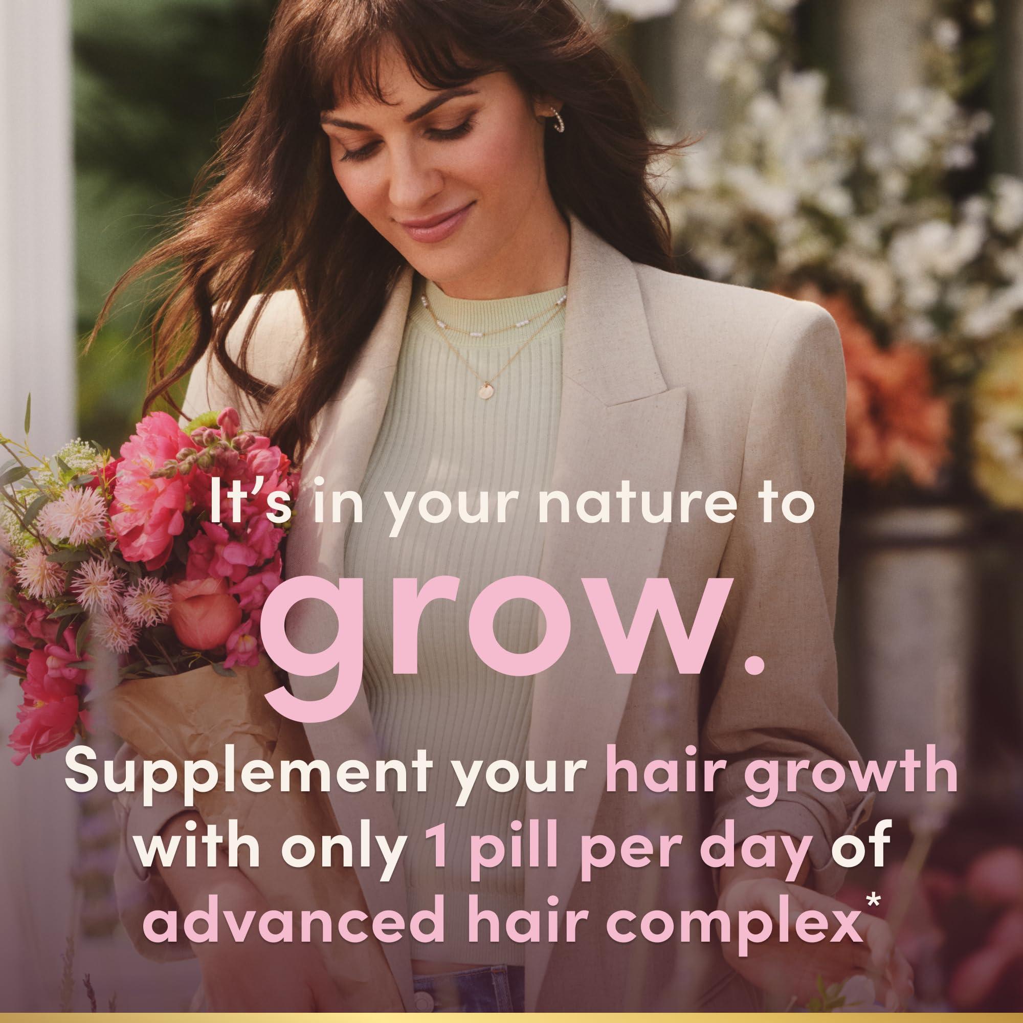 Nature's Bounty Optimal Solutions Hair Growth Supplement with Biotin, Hair Growth Vitamins with Biotin Silicon & Arginine, 1 Per Day, 30 Capsules, One Month Supply - Image 4