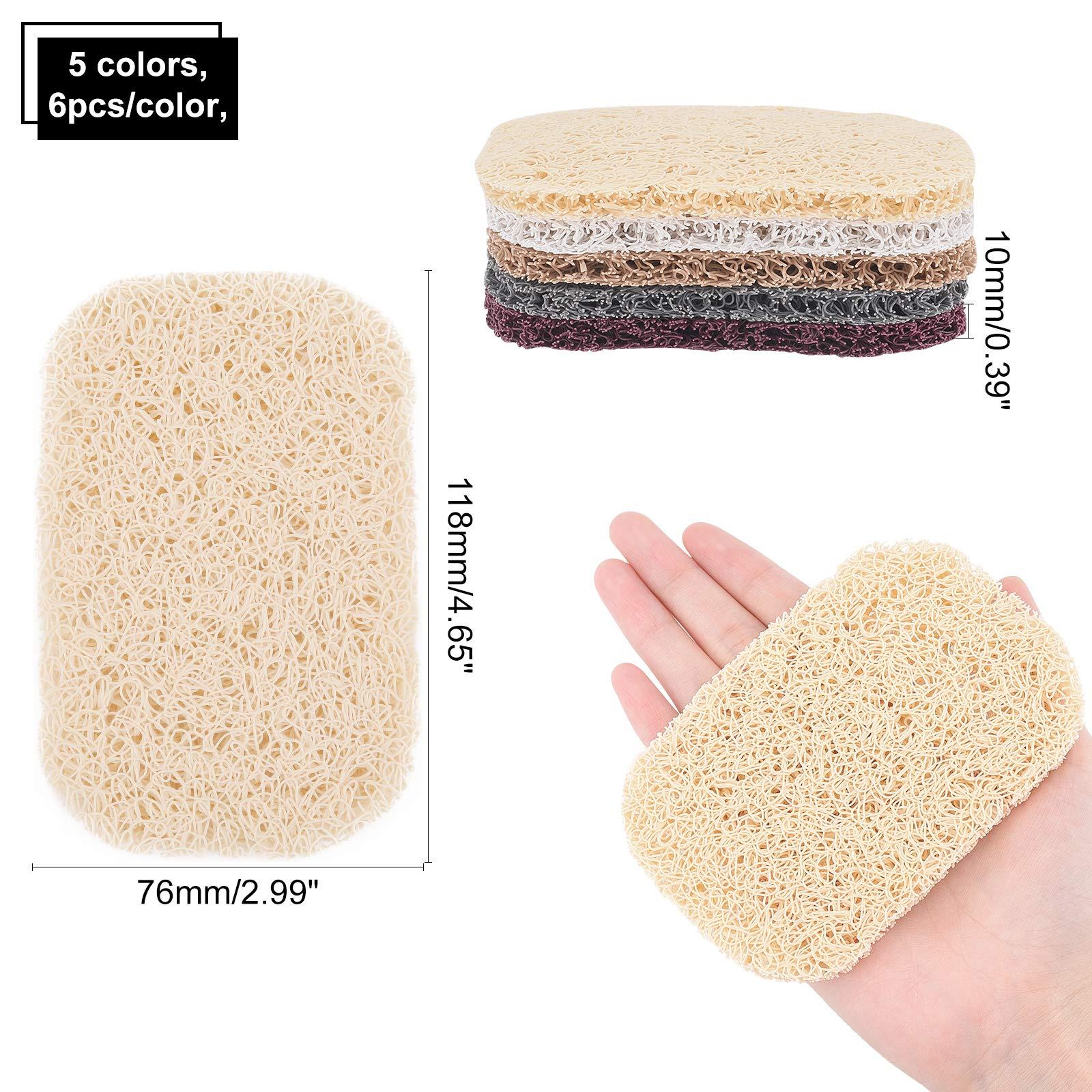 AHANDMAKER Soap Lift Pad, 30 Pcs 5 Colors Soap Saver Soap Dish Holder Accessory Drains Water, Circulates Air, Extends Soap Life for Bathroom, Kitchen, Office, Gym - Image 4