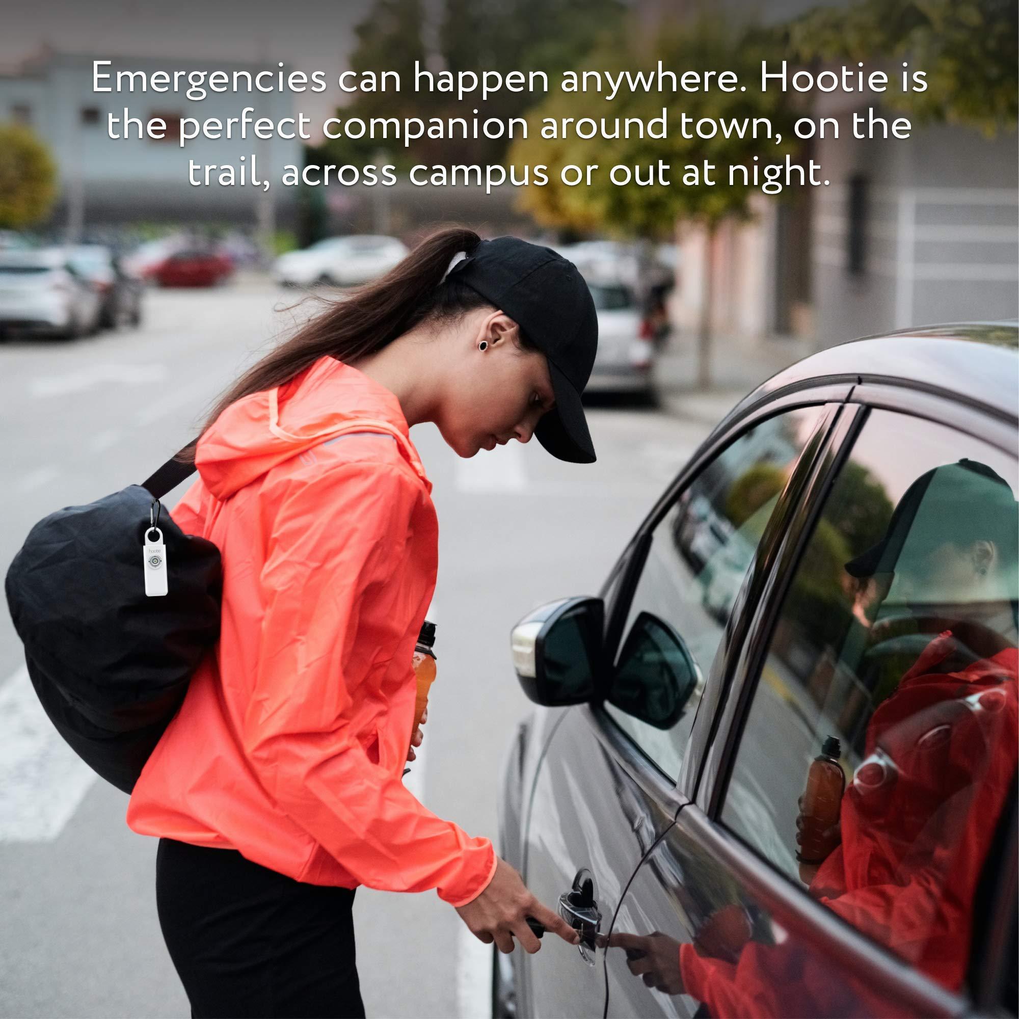 Hootie Personal Safety Alarm for Women, Men, & Kids - Keychain Alarm, Self Defense Strobe & Siren, Security Siren Keychain with 130dB Self Defense Siren & Strobe Light - Red - Image 8