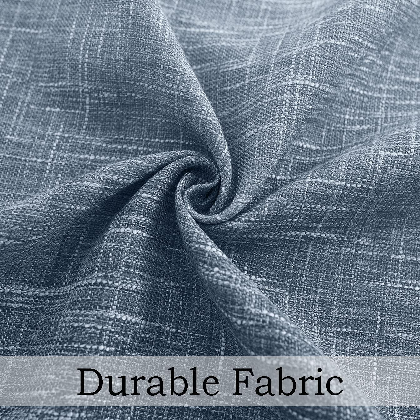 Central Park Ombre Window Curtain Panel Linen Gradient Print on Rayon Blend Fabric Drapery Treatments for Living Room/Bedroom, Cream White to Indigo Blue, 40" x 84", Set of 2 - Image 4