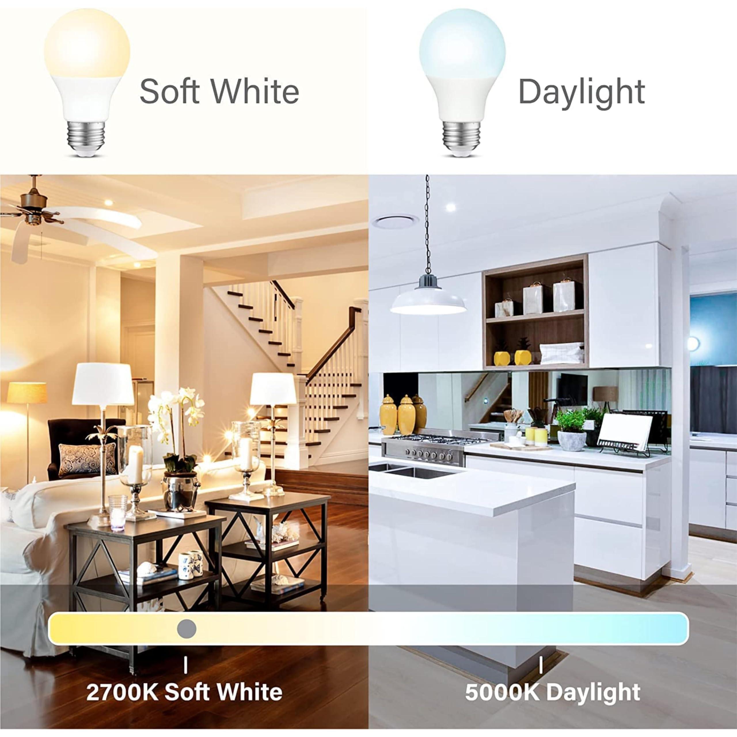 Sigalux LED Light Bulbs 60 Watt Equivalent A19 Standard Light Bulbs 2700K Warm, Non-Dimmable Energy Efficient 9.5W LED Soft White Bulb with E26 Medium Base, 800 Lumens, UL Listed, 4 Packs - Image 7