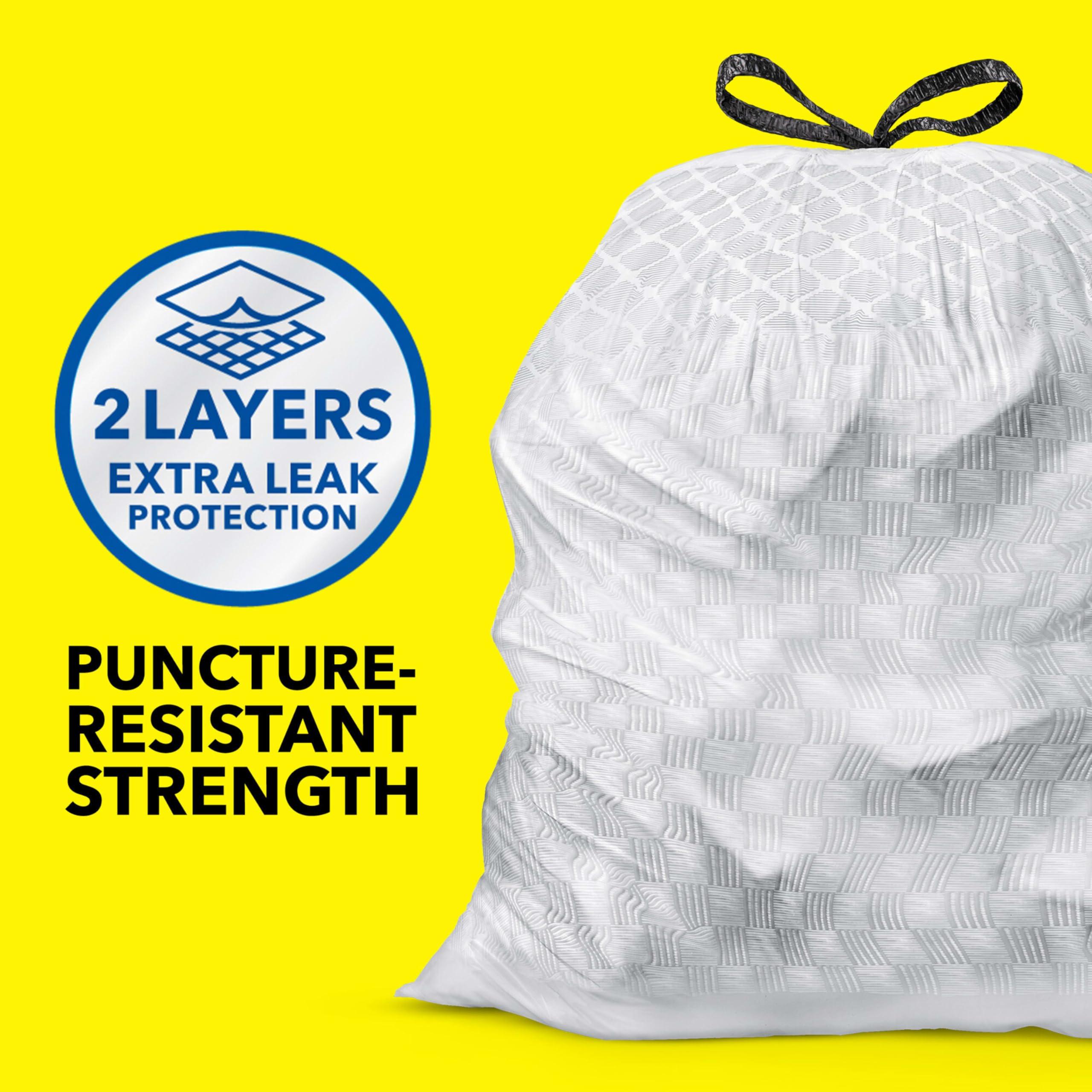 Glad ForceFlex Drawstring Trash Bags, 13 Gal, Fresh Clean, 40 Ct (Package May Vary) - Image 2