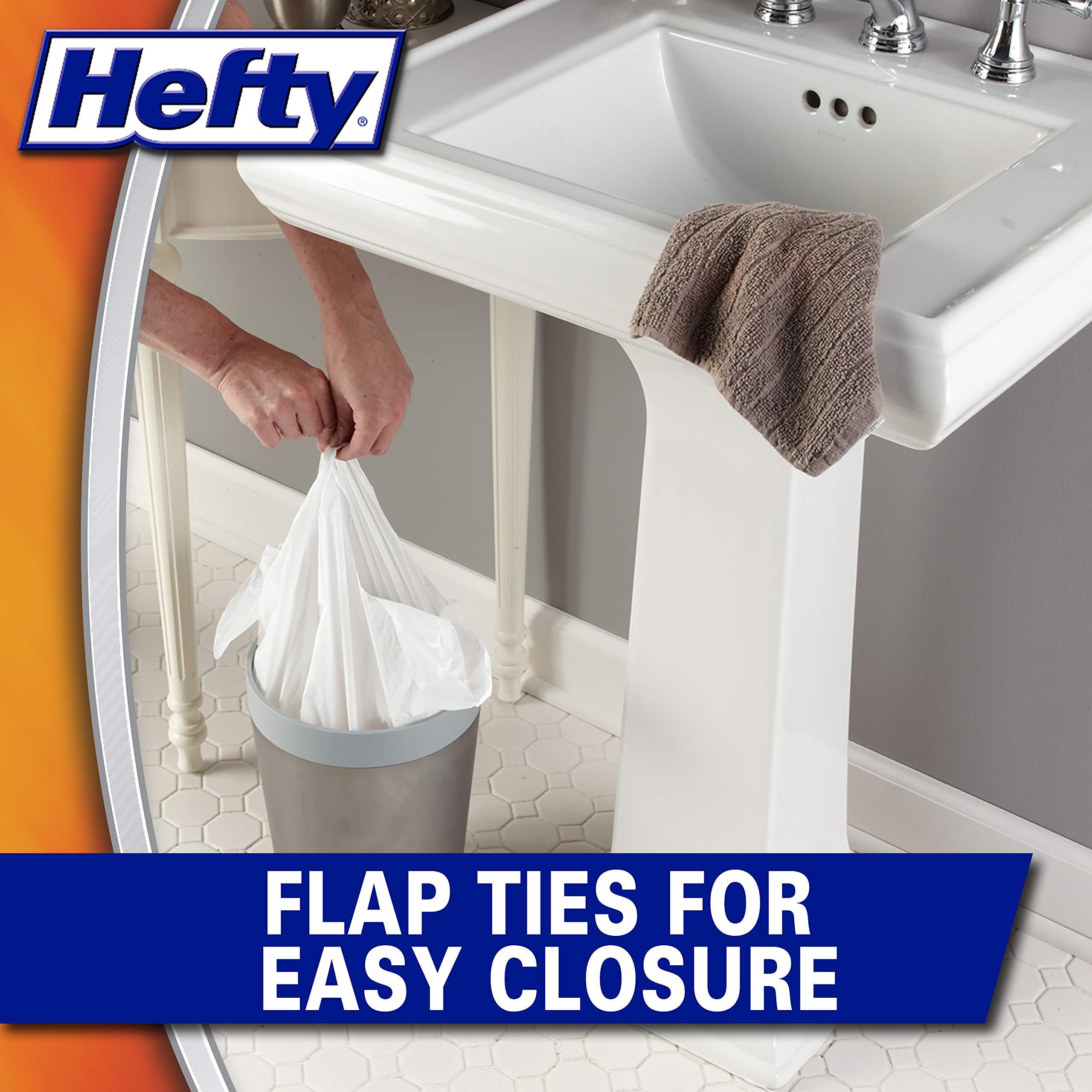 Hefty Small Garbage Bags, Flap Tie, Lavender & Sweet Vanilla Scent, 4 Gallon, 26 Count - Image 5