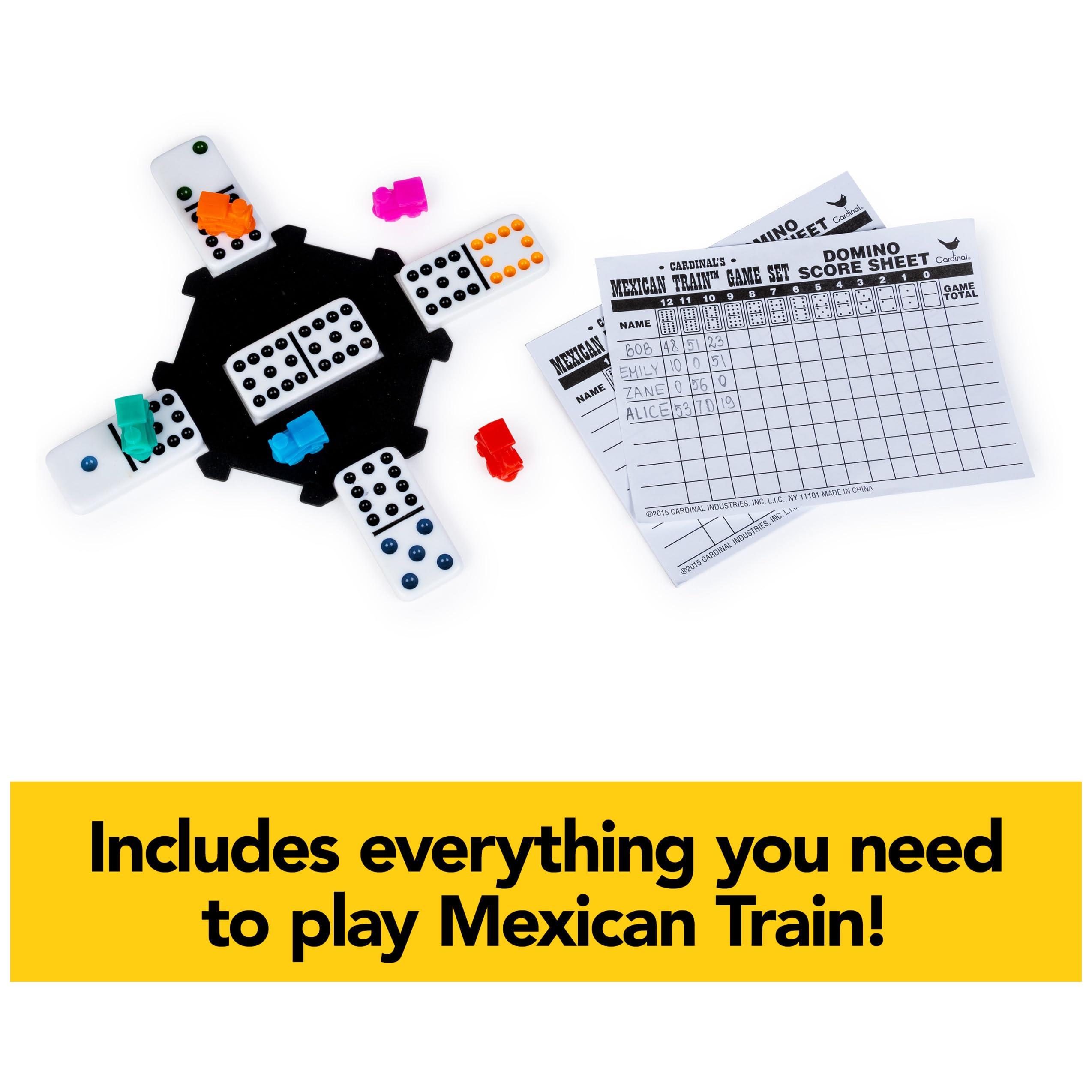 Spin Master Games, Mexican Train Dominoes Set in Aluminum Carry Case, Includes Colorful Trains for Fun-Filled Family Game Night, for Kids & Family, 2-8 Players, for Ages 8 & Up - Image 5