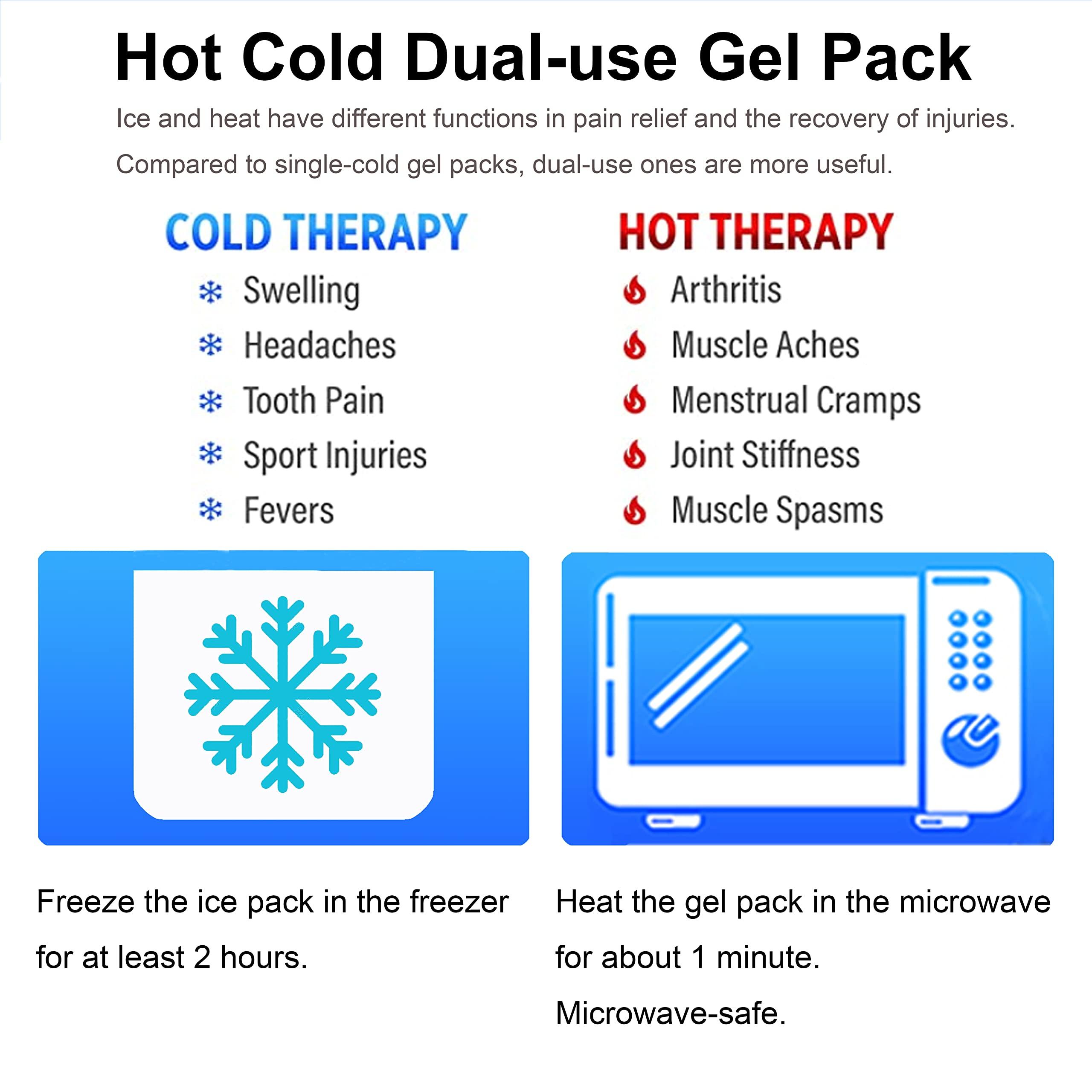 Koo-Care Large Flexible Gel Ice Pack for Injuries Reusable Hot Cold Compress - Fit for Shoulder Arm, Back, Hip, Knee, Shin, Foot Pain Relief, Swelling, Physical Therapy (L, 11" x 14") Pack of 2 - Image 7