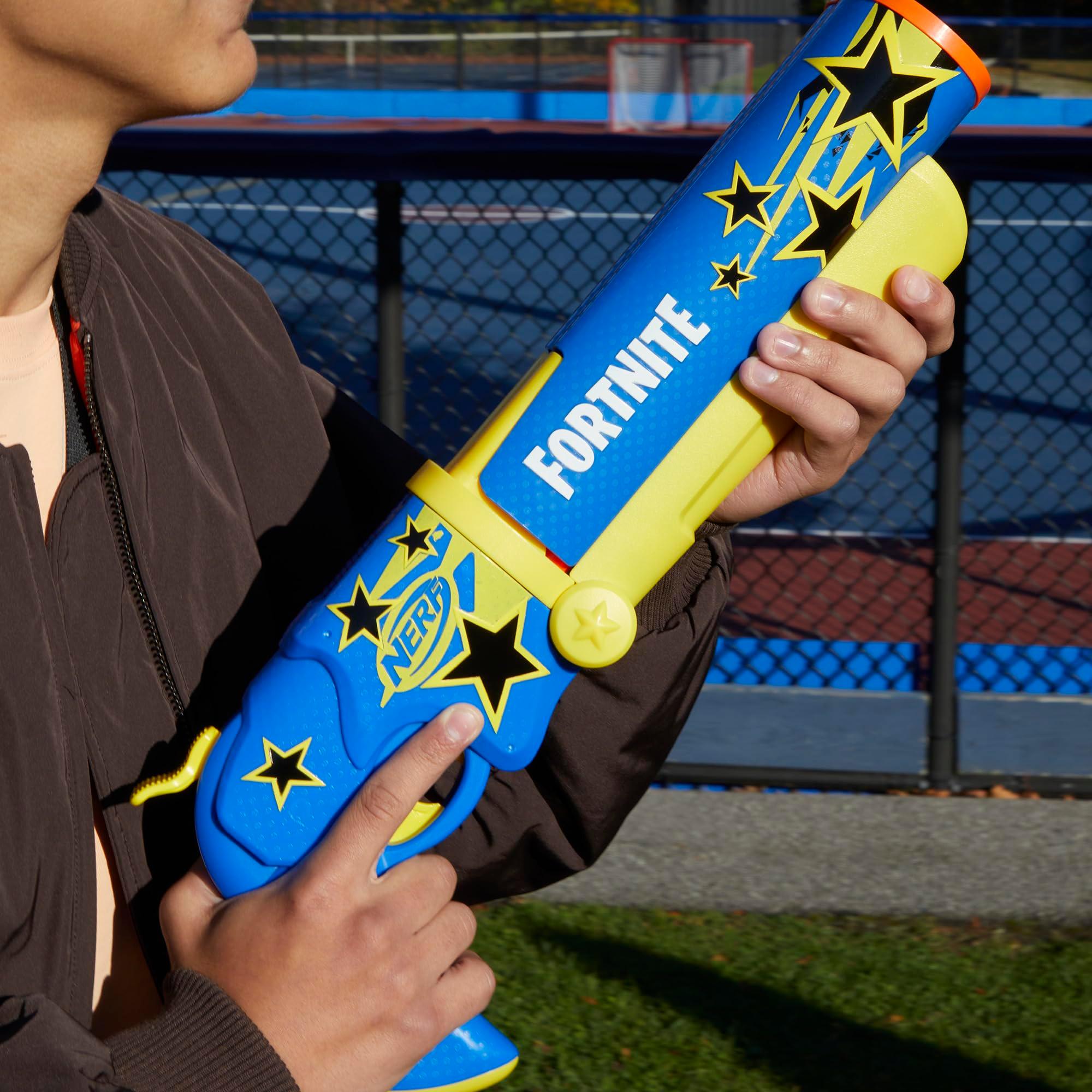 Nerf Fortnite Half Tone Hero Blaster, Bonus Code to Unlock Half Tone Hero Wrap in The Game, Break Open Loading, 12 Nerf Elite Darts, Fortnite Gifts (Amazon Exclusive) - Image 4