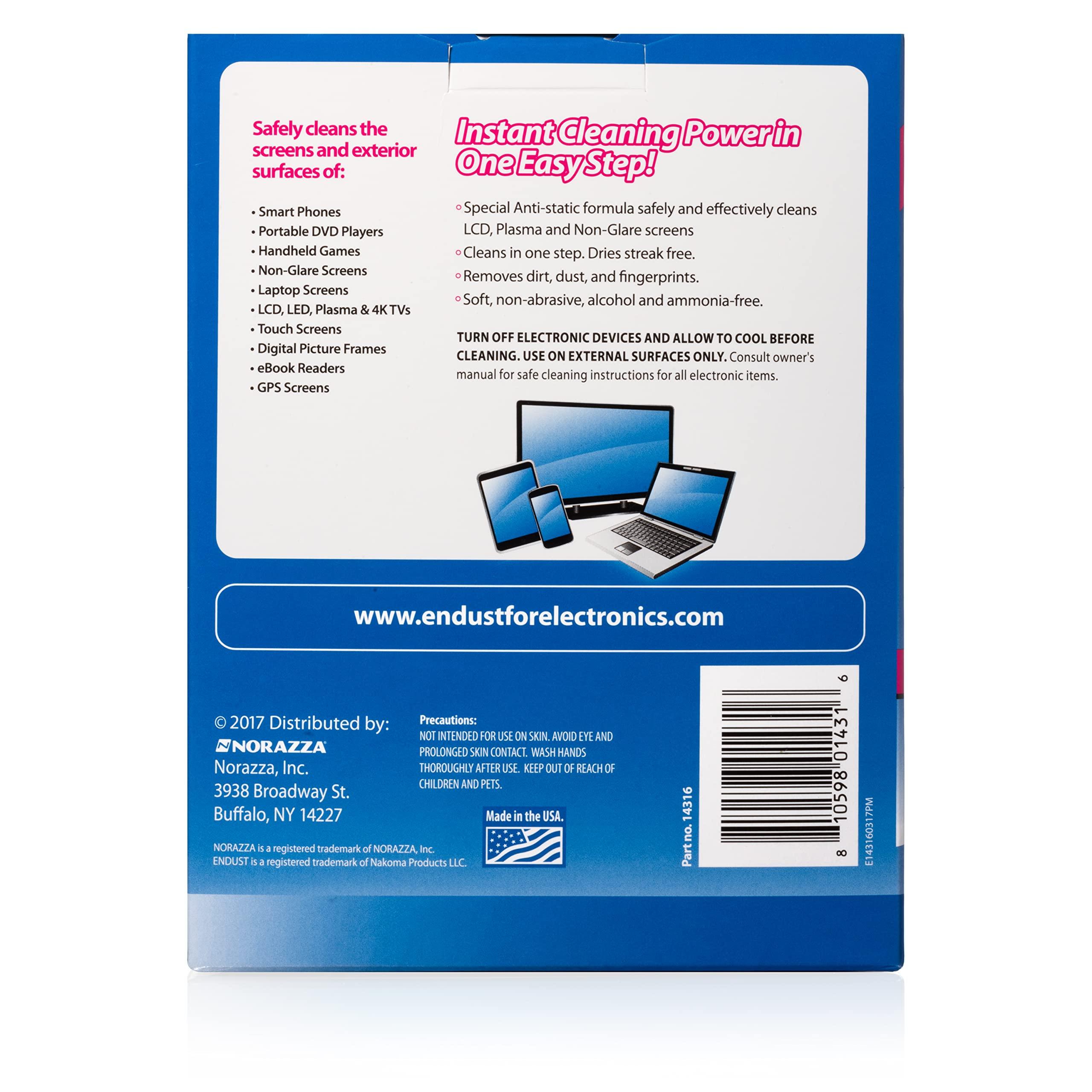 Endust for Electronics; Individually Wrapped, Portable, Anti-Static, Screen & Electronics Cleaning Wipes; 150 Count (14316) - Image 2