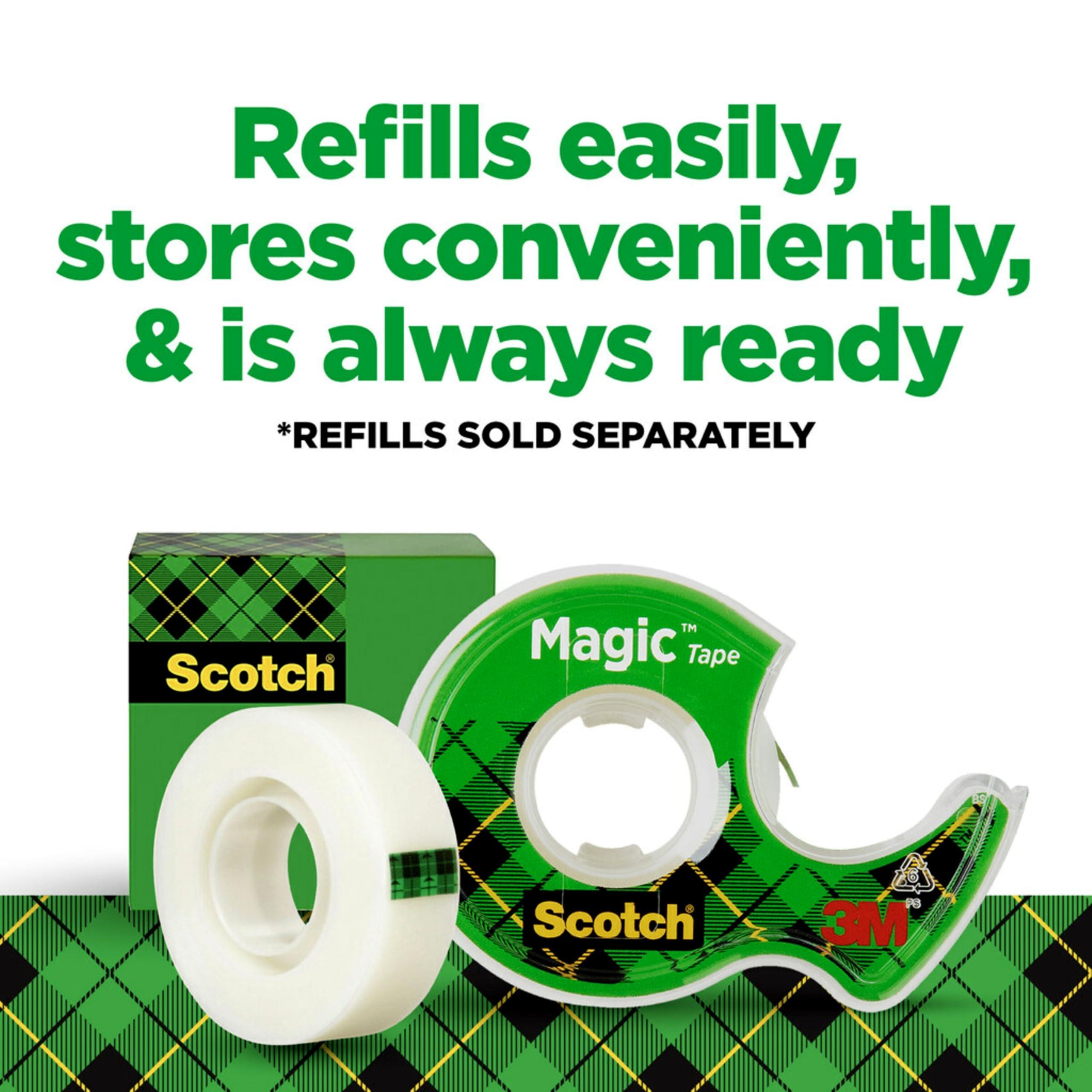 Scotch Magic Tape, 1 Roll, Numerous Applications, Invisible, Engineered for Repairing, 1/2 x 800 Inches, Dispensered (119) - Image 7