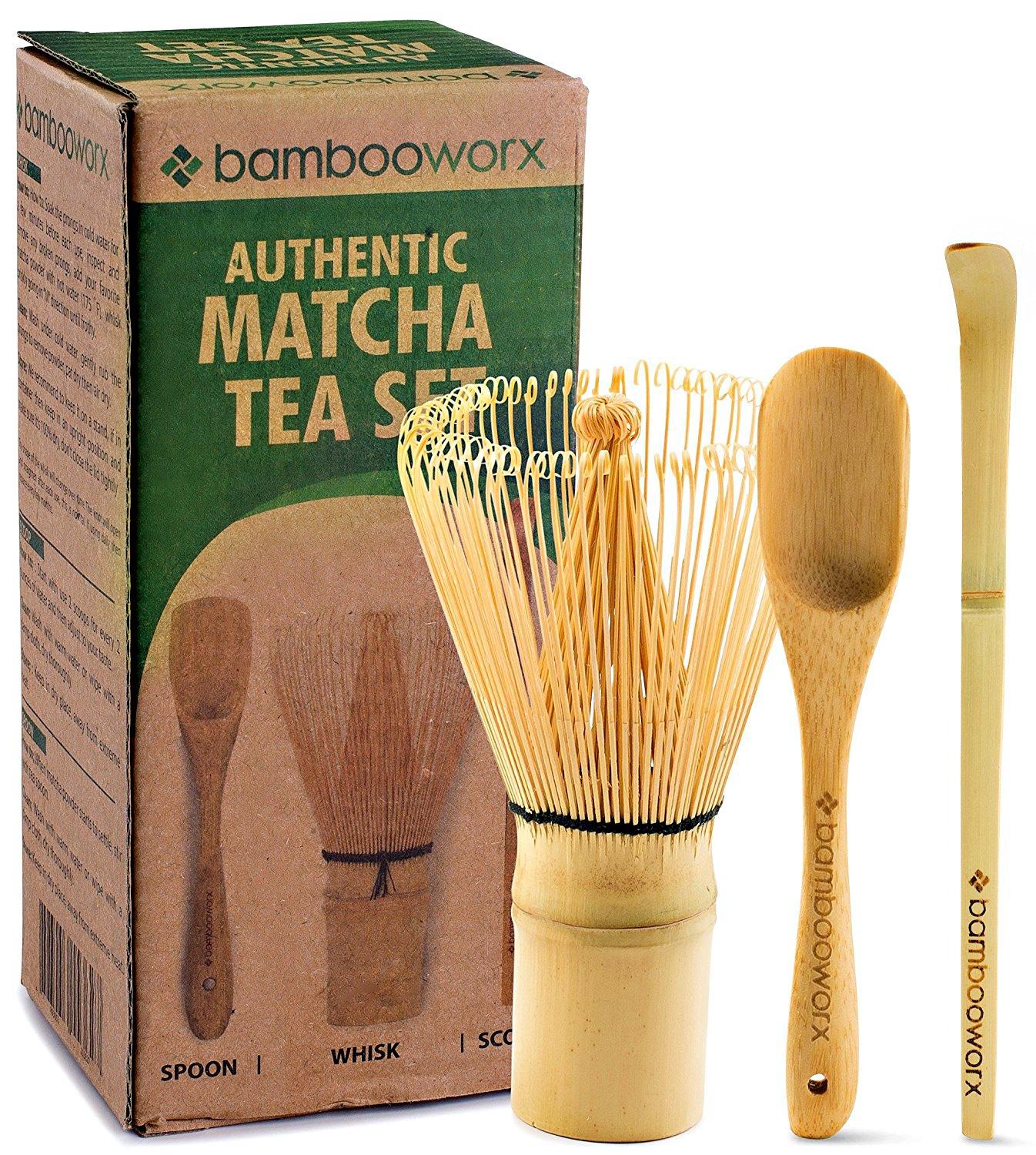 BambooWorx Matcha Whisk Set - (Chasen), Traditional Scoop (Chashaku), Tea Spoon. The Perfect Sets to Prepare a Traditional Cup of Japanese Tea, Handmade from 100% Natural Bamboo - Image 9