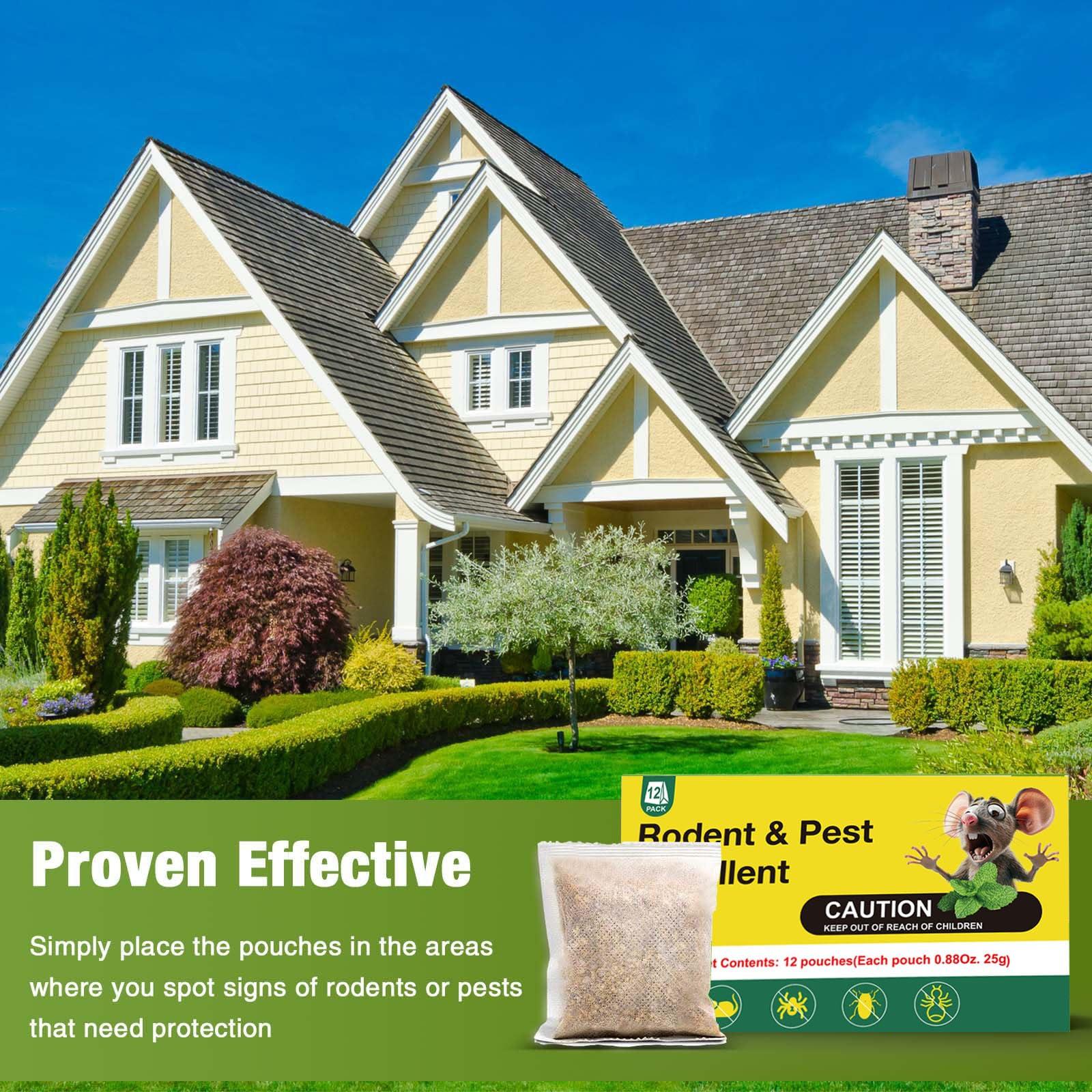 Strength Mice Rodent Repellent Pouches,12 Bags Effective Peppermint Oil Rats Mouse Deterrent, Safe for Home & Garden - Image 3