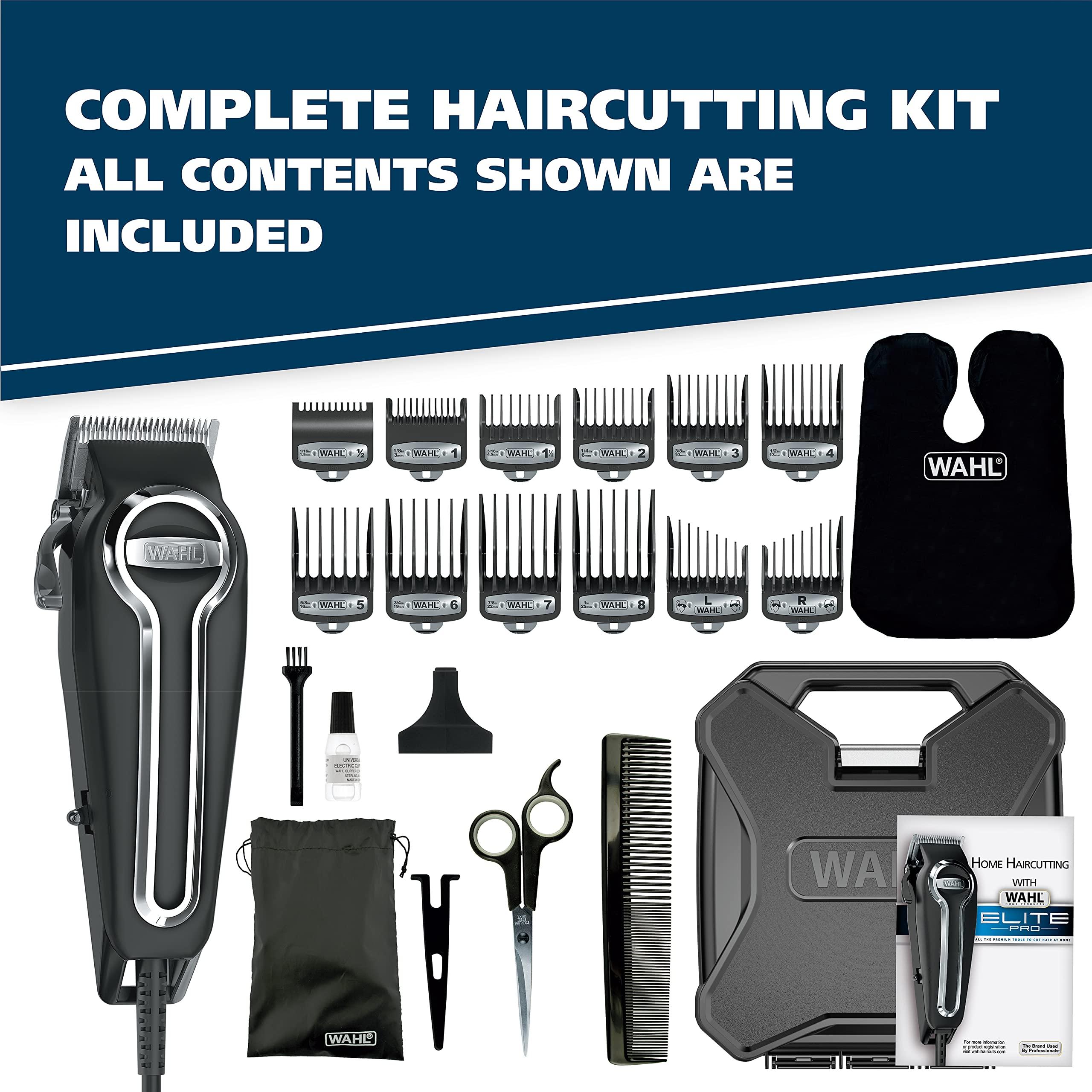 Wahl USA Elite Pro High-Performance Corded Home Haircut & Grooming Kit for Men – Electric Hair Clipper – Model 79602M - Image 7