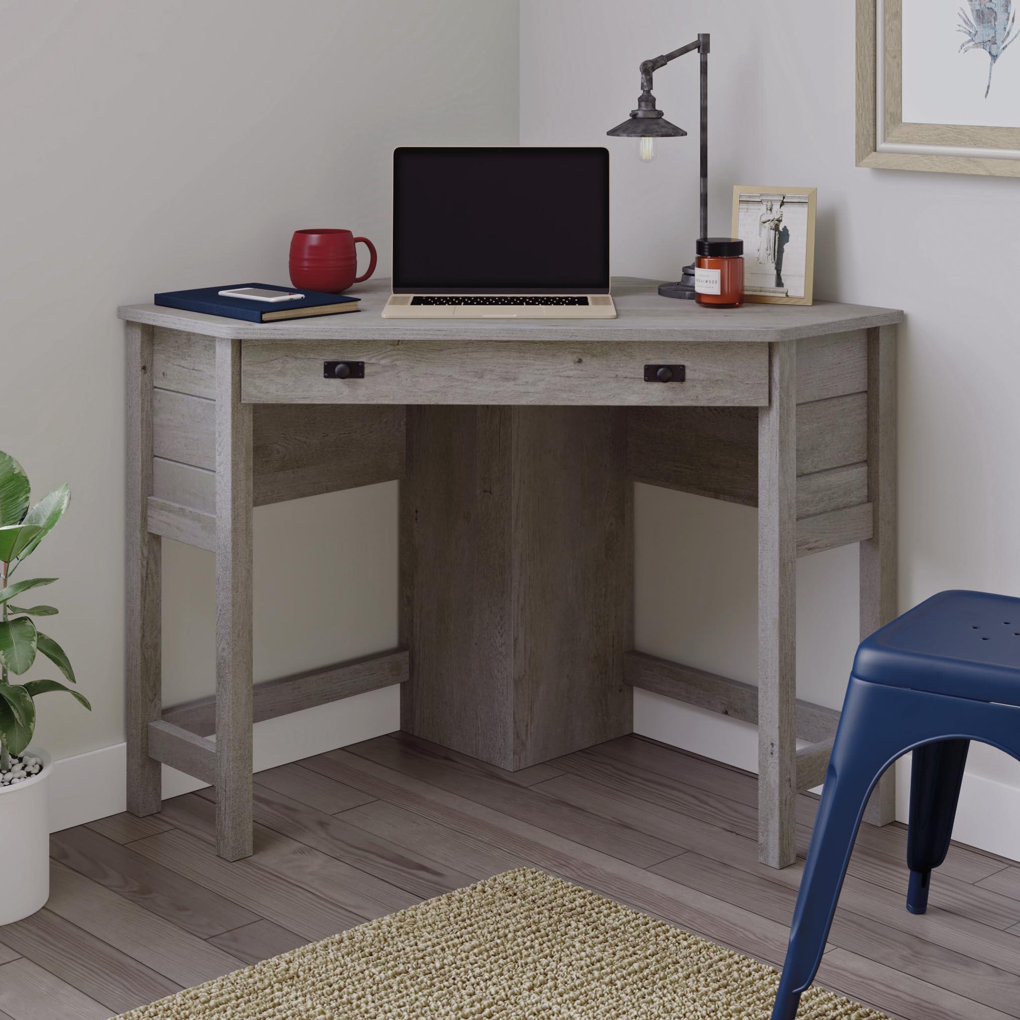 Sauder Cottage Road Space Saving Corner Computer Desk, Mystic Oak Finish - Image 2