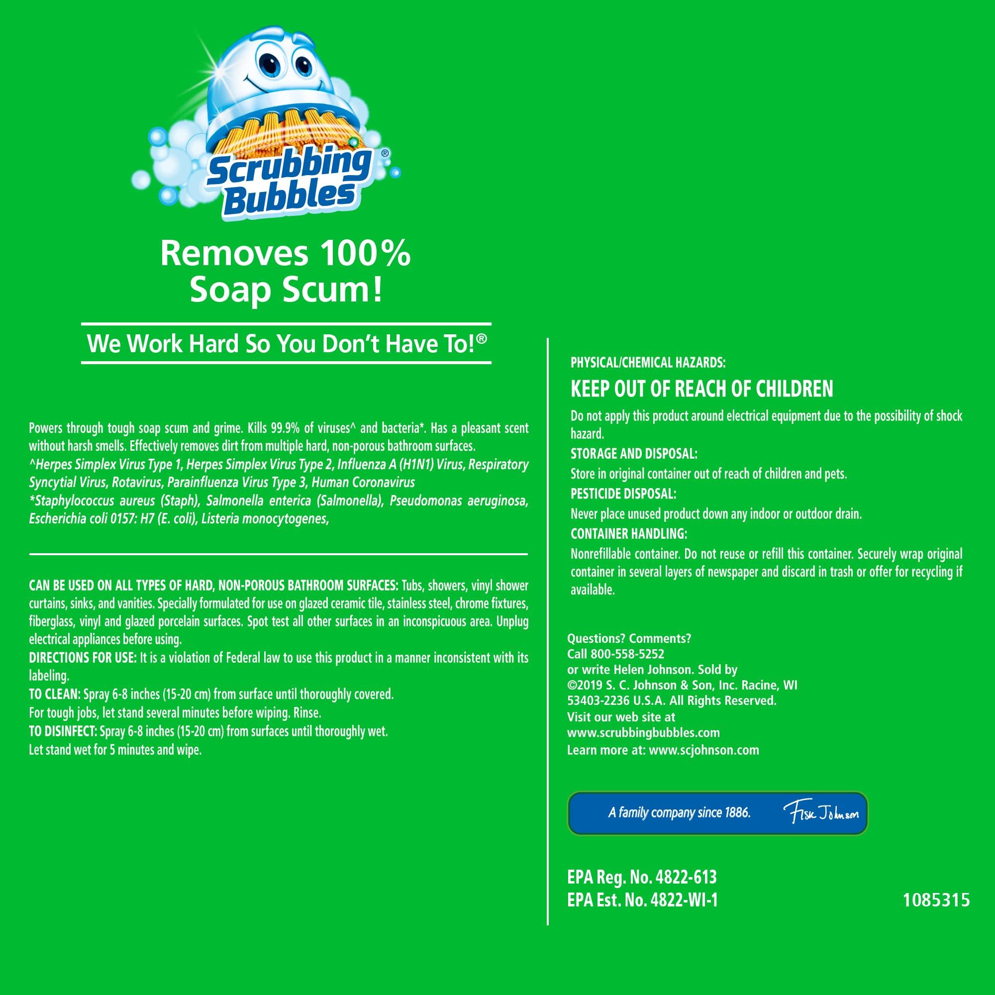 Scrubbing Bubble Bathroom Grime Fighter, Floral Fusion Scent, 32 oz Spray Bottle - Image 9