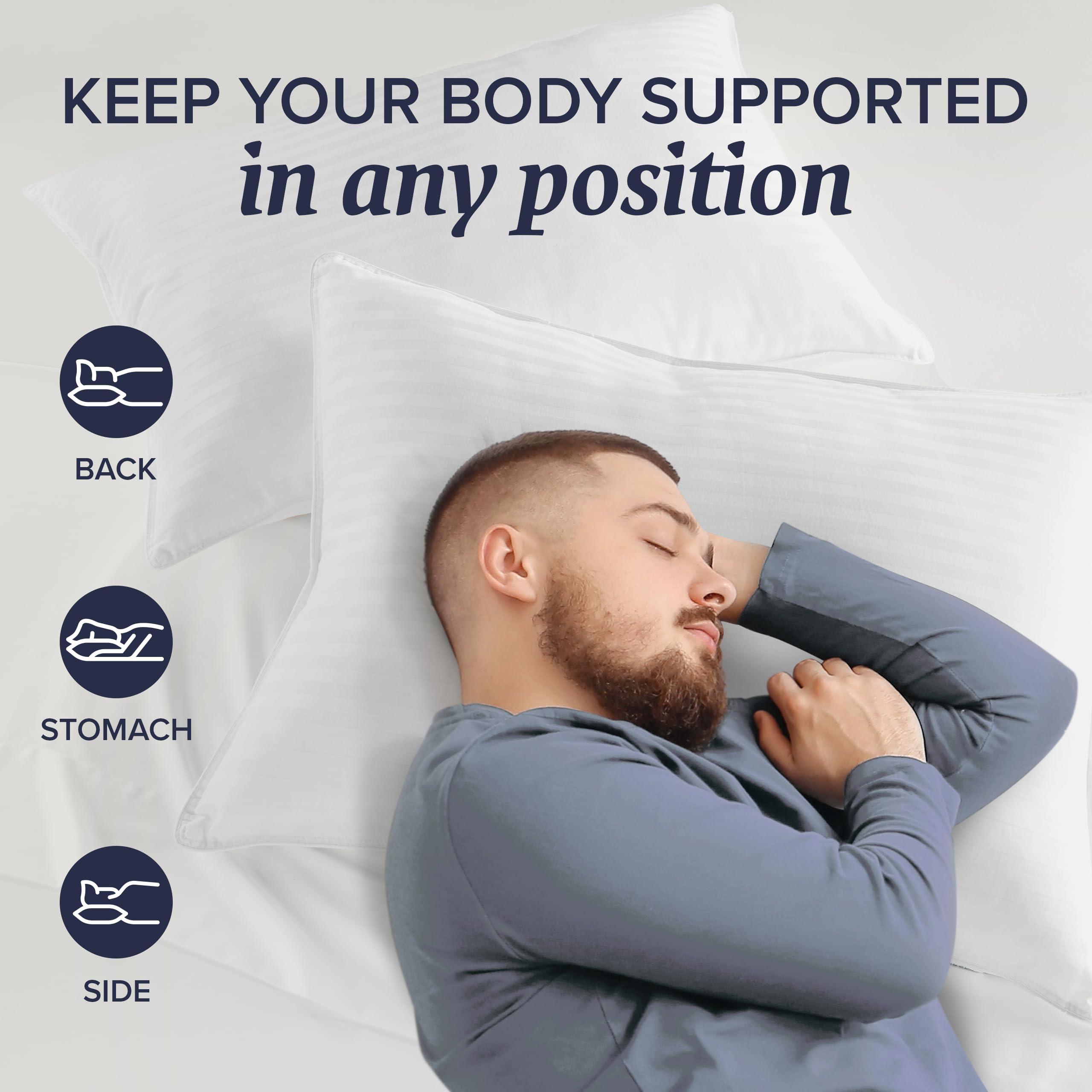 Beckham Hotel Collection Bed Pillows Standard/Queen Size Set of 2 - Original Down Alternative Pillow for Sleeping - Bedding for Back, Stomach or Side Sleepers - Image 8