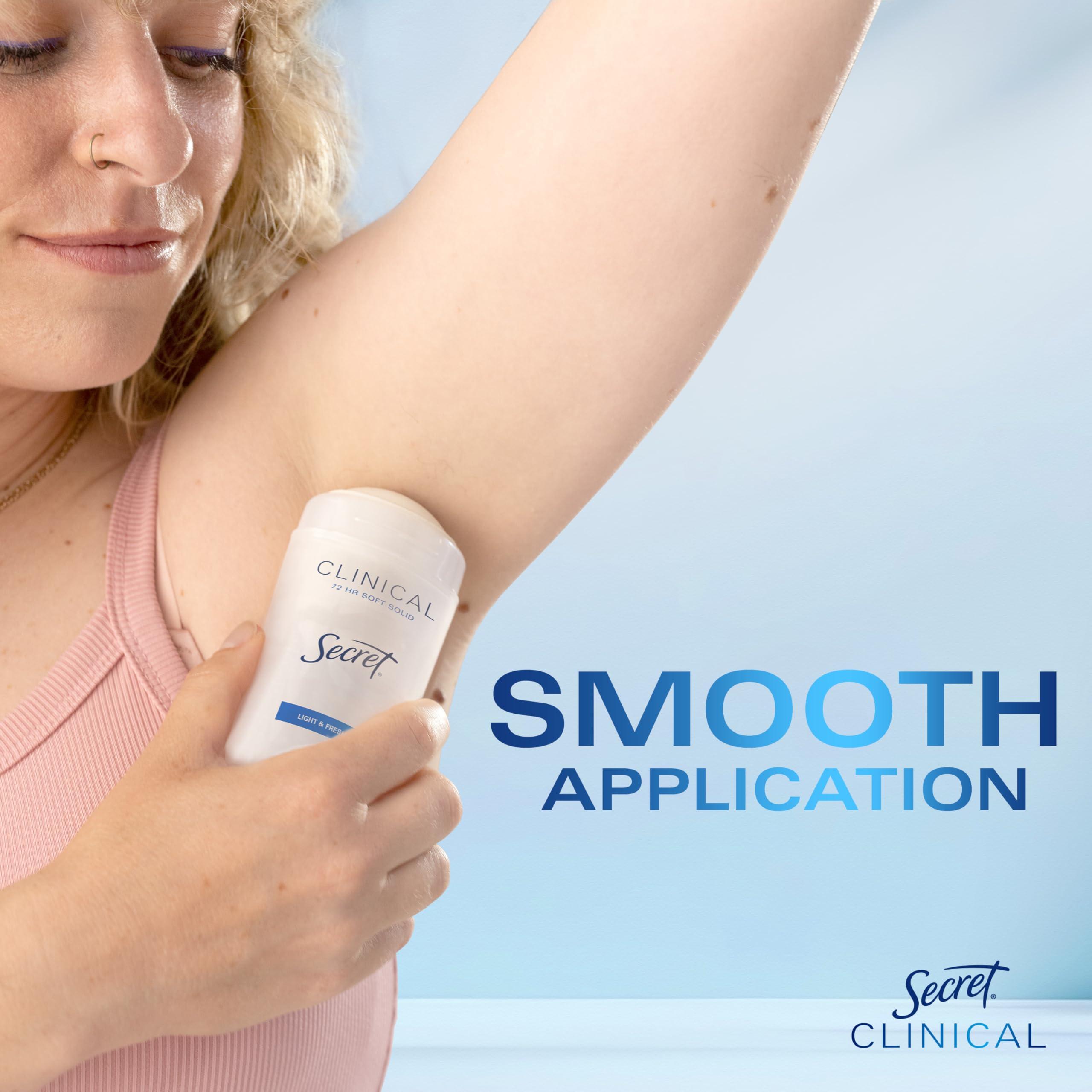 Secret Clinical Strength Antiperspirant Deodorant for Women, Free & Sensitive, 3X Stress Protection, 72hr Sweat & Odor Protection, PH Balancing Minerals, Invisible Solid, Unscented, 1.6 oz (Pack of 3) - Image 9