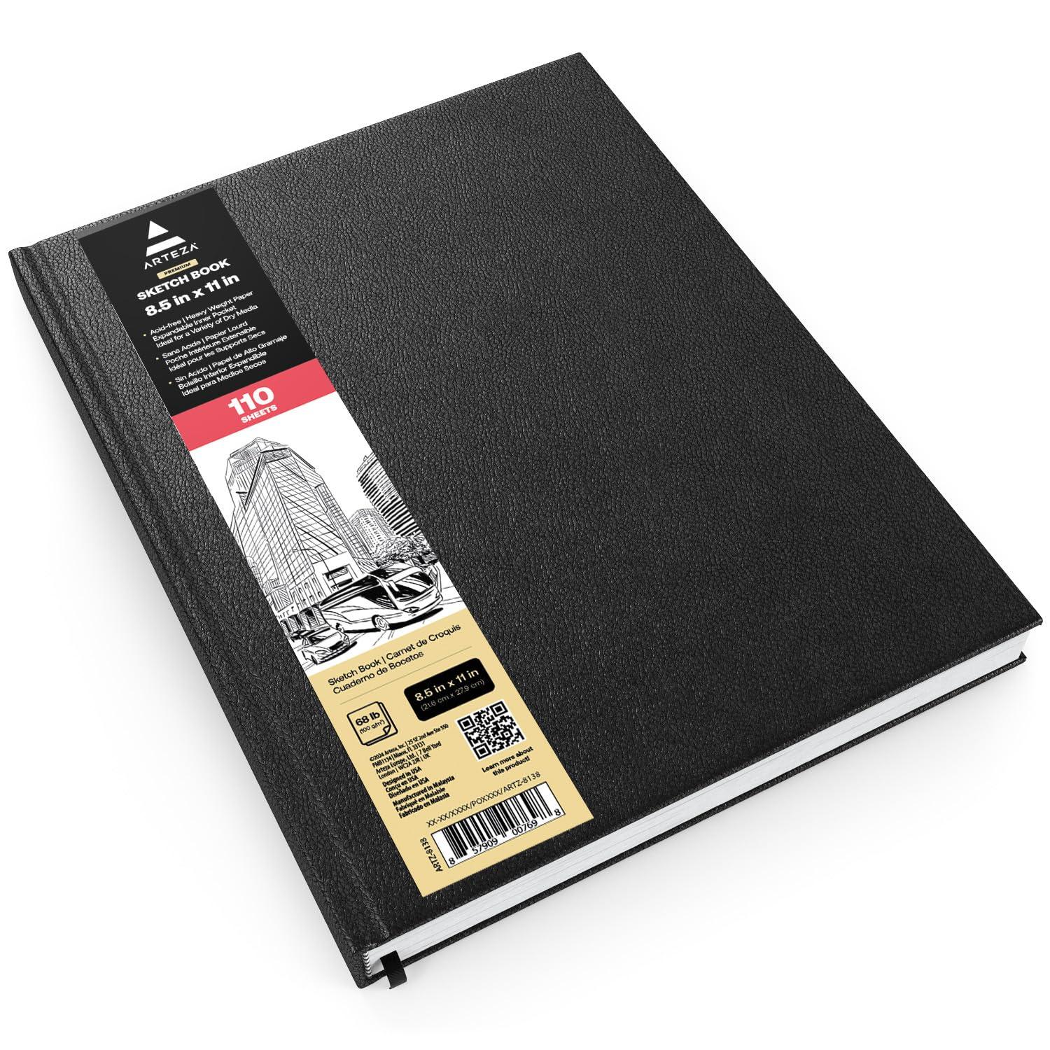 ARTEZA Hardcover Sketch Book 8.5 x 11 Drawing Pad 100 Sheets Sketch Pads for Drawing for Adults & Teens - Image 4