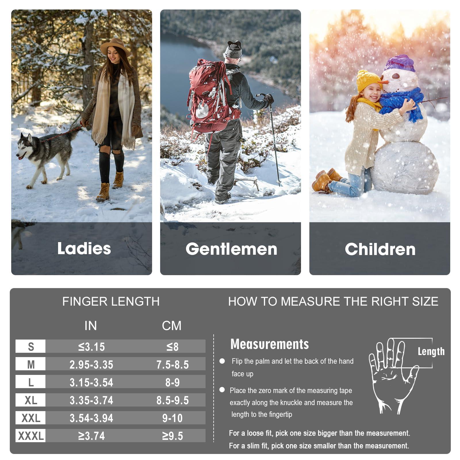 Rahhint Wool Winter Gloves Men Women Fleece lined Knit Gloves with Touchscreen Fingers Insulated Gloves Keep Hand Warm Gift - Image 6