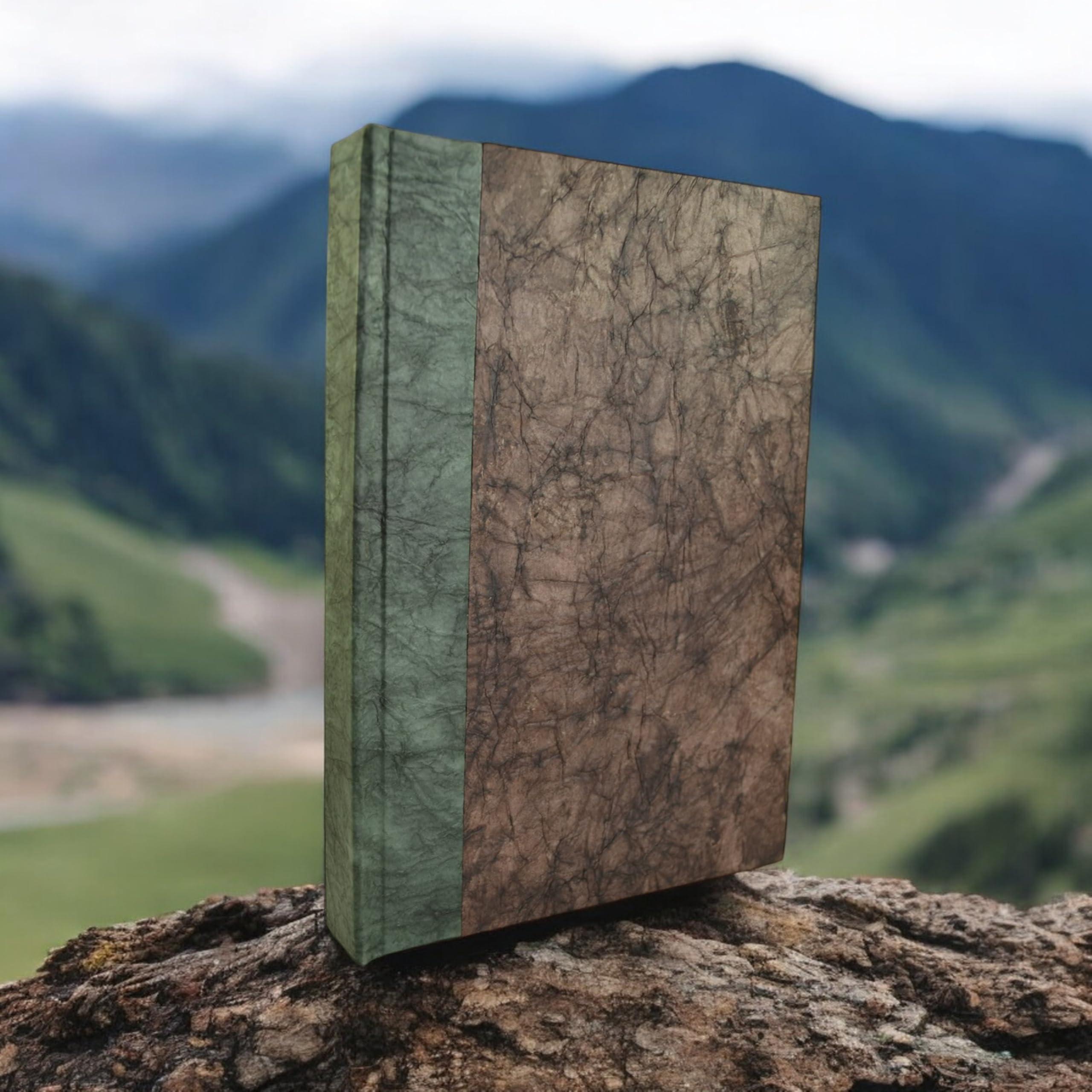Kathmandu Valley Co. Nepali Eco Writing Journal with Vintage Handmade Lokta Paper, Clean-cut, Made in the Himalayas of Nepal, 6x9 Inches (Walnut, Standard) - Image 3