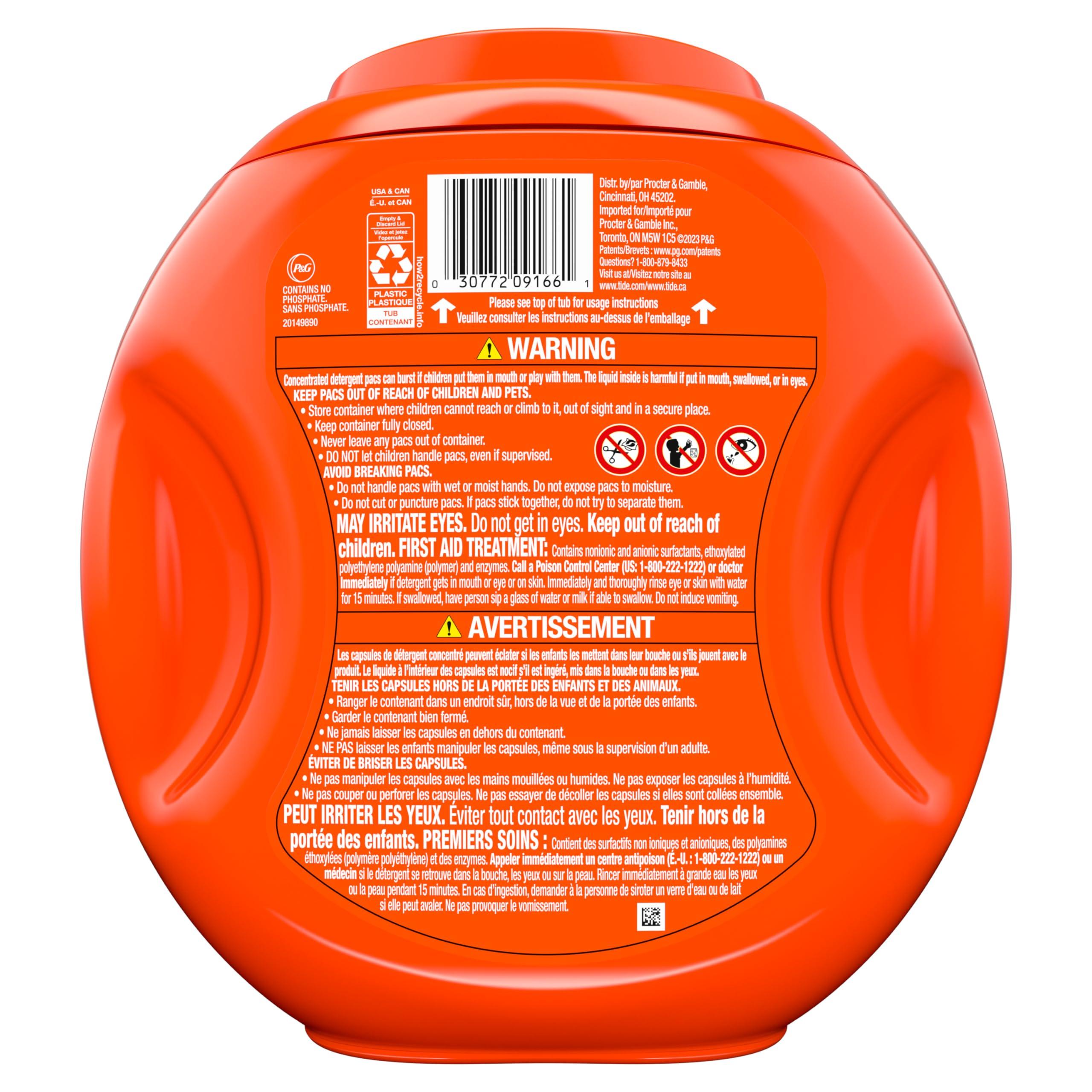 Tide PODS laundry detergent pacs, 3-in-1 Stain Remover, Odor Fighter, Color Protector, 76 Count, HE compatible, Spring Meadow Scent - Image 13