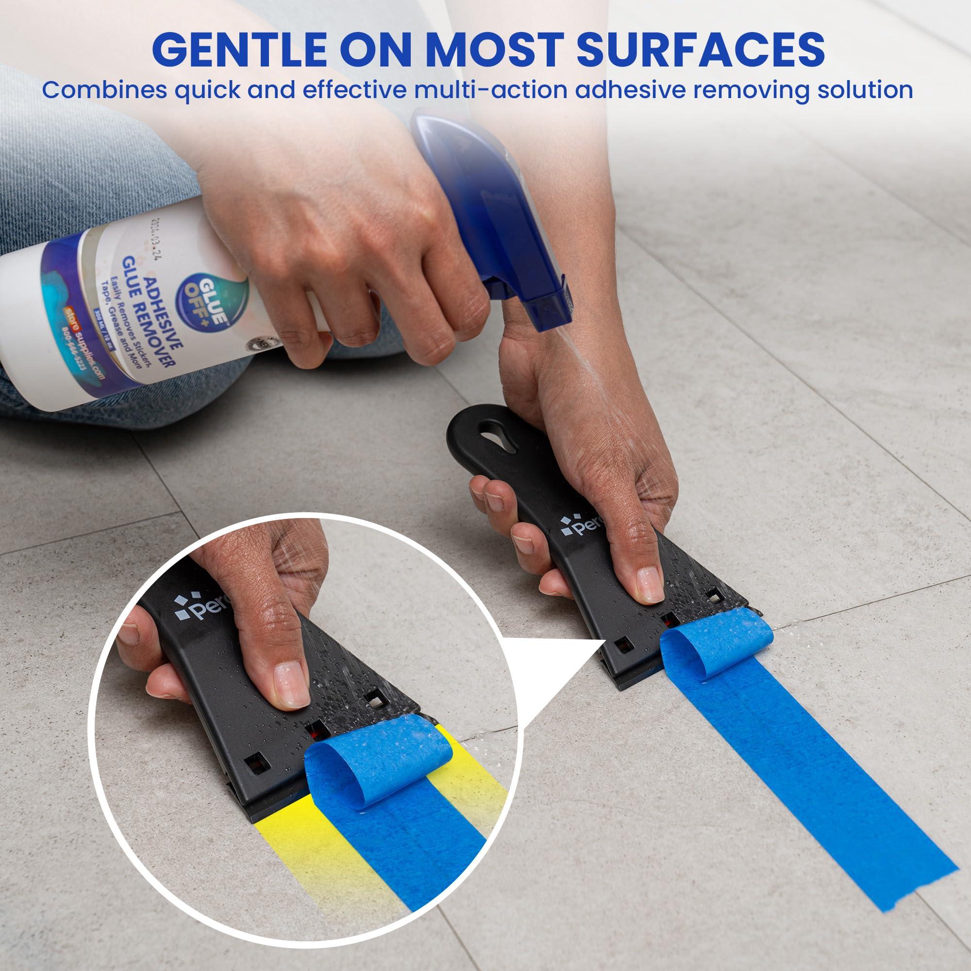 Perco Glue Off Adhesive Remover - Set of 2 10 fl. oz with Scraper | Glue Remover Spray Effortlessly Erase Adhesive Hassles & Car Stickers - for Label Sticker Residue - Image 4