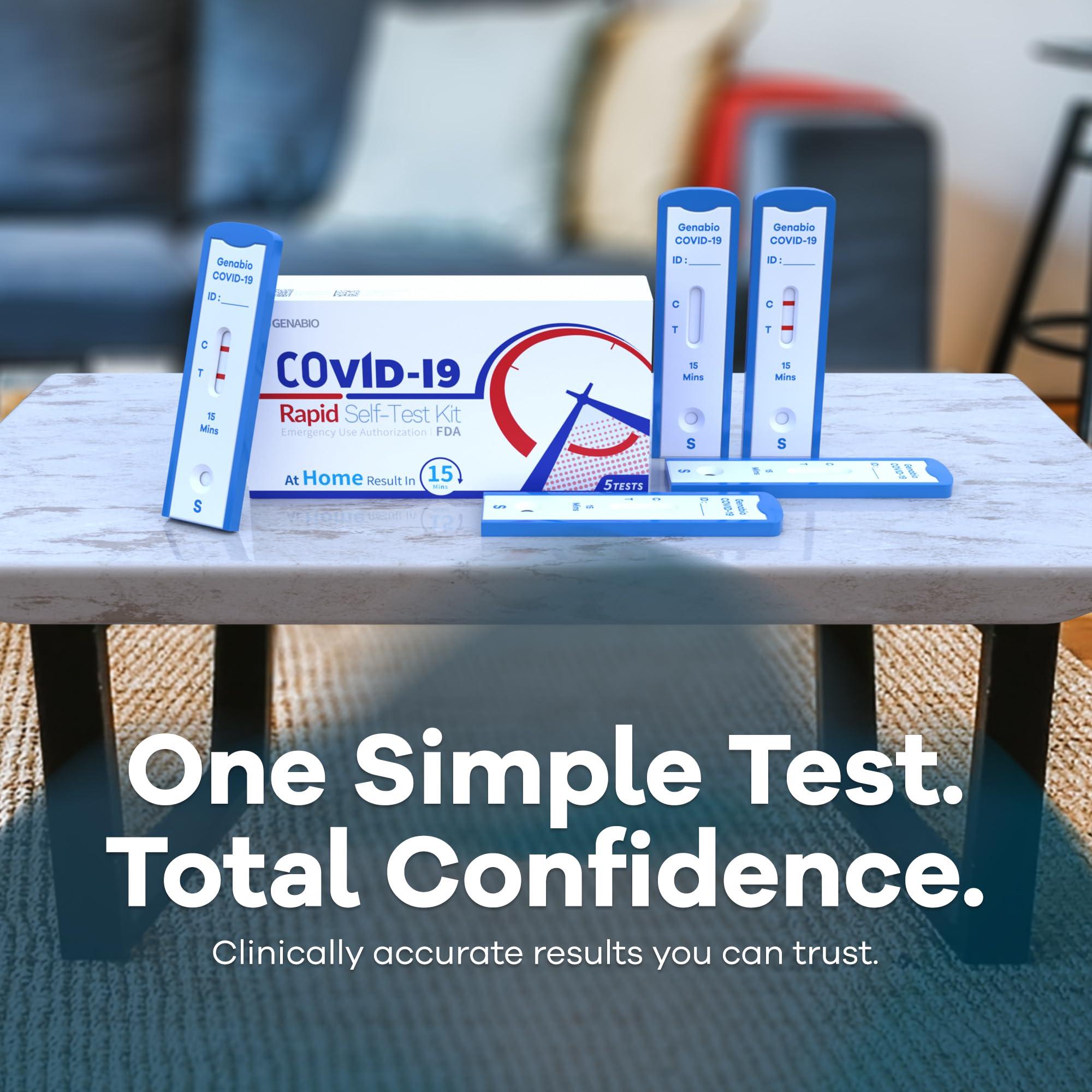 Genabio COVID-19 Antigen Rapid Test, 1 Pack, 5 Tests Total, FDA EUA Authorized OTC at-Home Self Test, Results in 15 Minutes with Non-invasive, Easy to Use Nasal Swab, HSA/FSA Eligible - Image 6