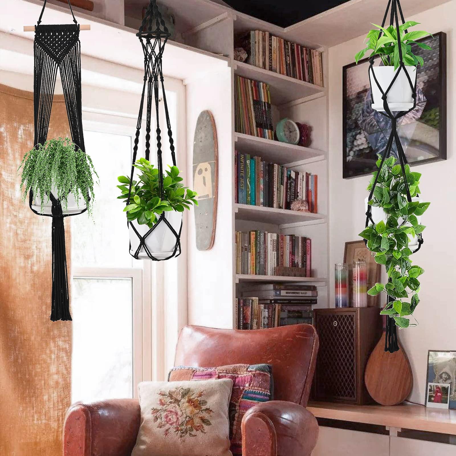 SFENNGPET Macrame Plant Hangers, 6Pack Hanging Planters for Indoor Plants w/ 6 Set Hangers Kit Handmade Macromay Plant Hangers Indoor Flower Pots Holder Stand for Boho Home Décor (POTS NOT Included) - Image 5