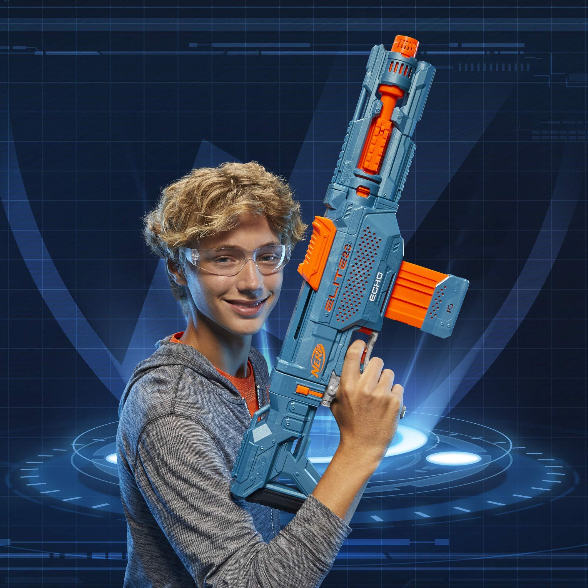 Nerf Elite 2.0 Echo CS-10 Blaster - 24 Official Darts, 10-Dart Clip, Removable Stock and Barrel Extension, 5 Tactical Rails - Image 9