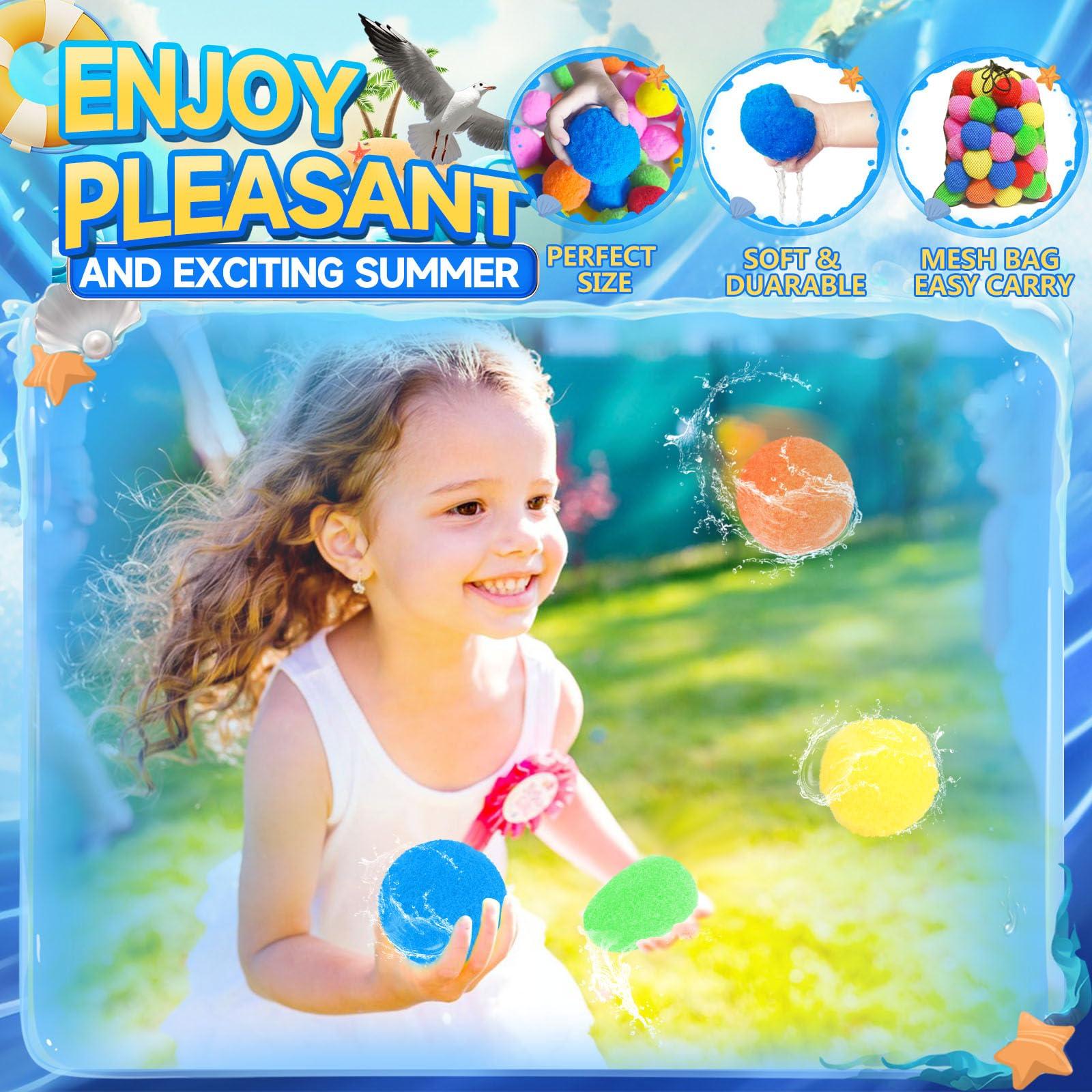60 Pcs Reusable Water Balls, Reusable Water Balloons for Outdoor Toys and Games, Water Toys for Kids and Adults Boys and Girls - Summer Balls for Pool and Backyard Fun - Image 4