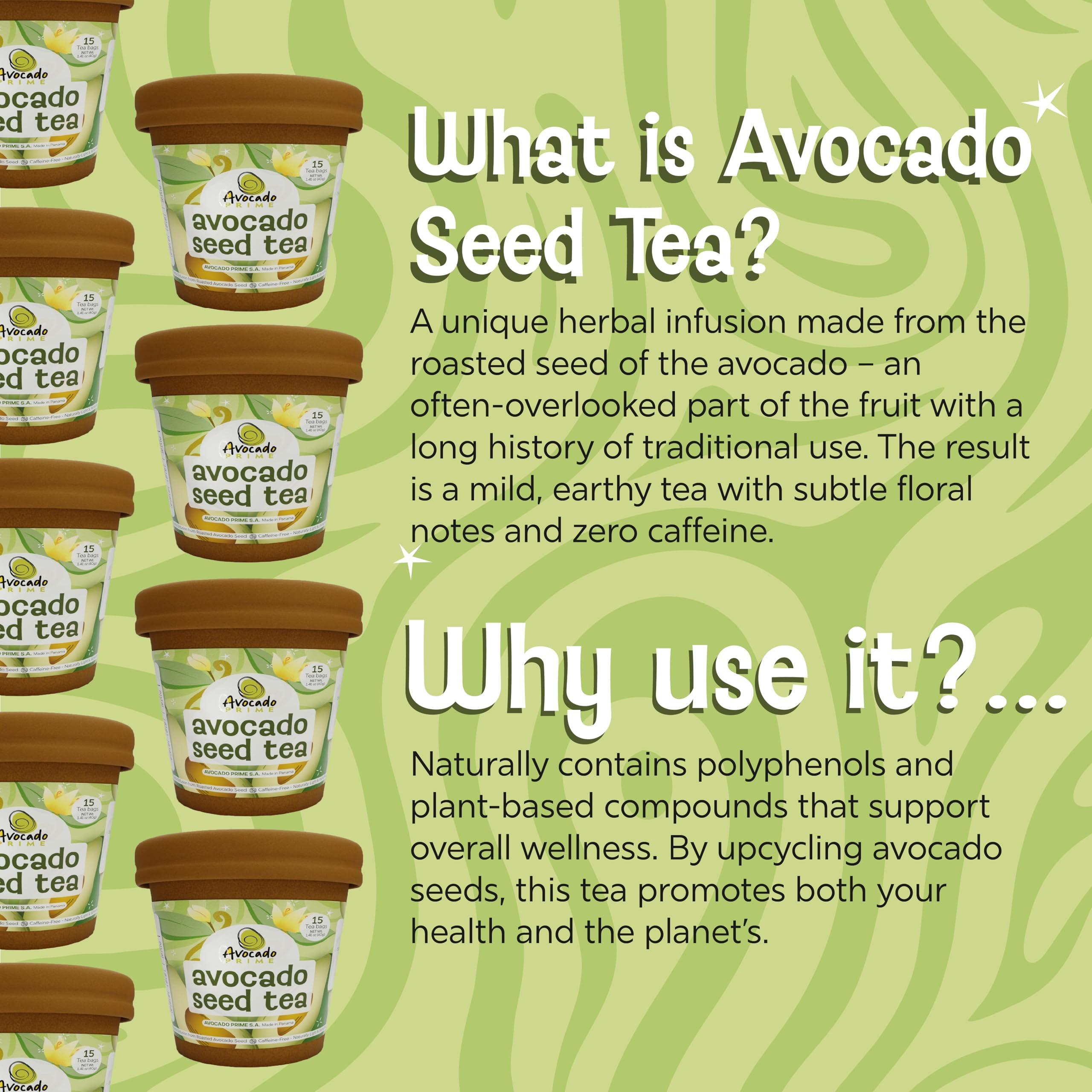 Avocado Seed Tea – Organic Herbal Avocado Tea from Dehydrated Avocado Seeds, 15 Avocado Tea Bags – Supports Detox, Digestion & Wellness, Caffeine-Free Natural, Antioxidant-Rich, Te de Aguacate - Image 5