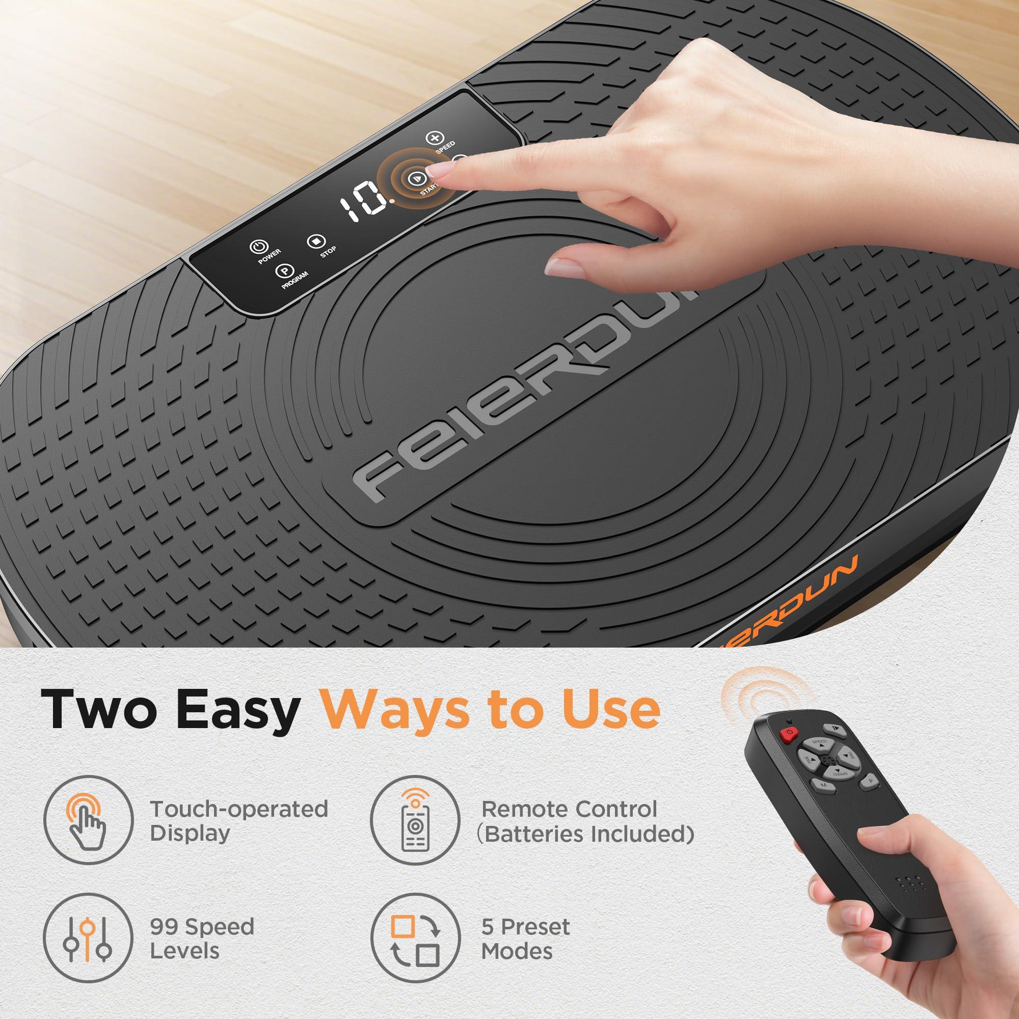 FEIERDUN Vibration Plate Exercise Machine, Vibration Plate for Lymphatic Drainage, Power Plate Vibration Platform for Weight Loss, Toning & Wellness - Image 6