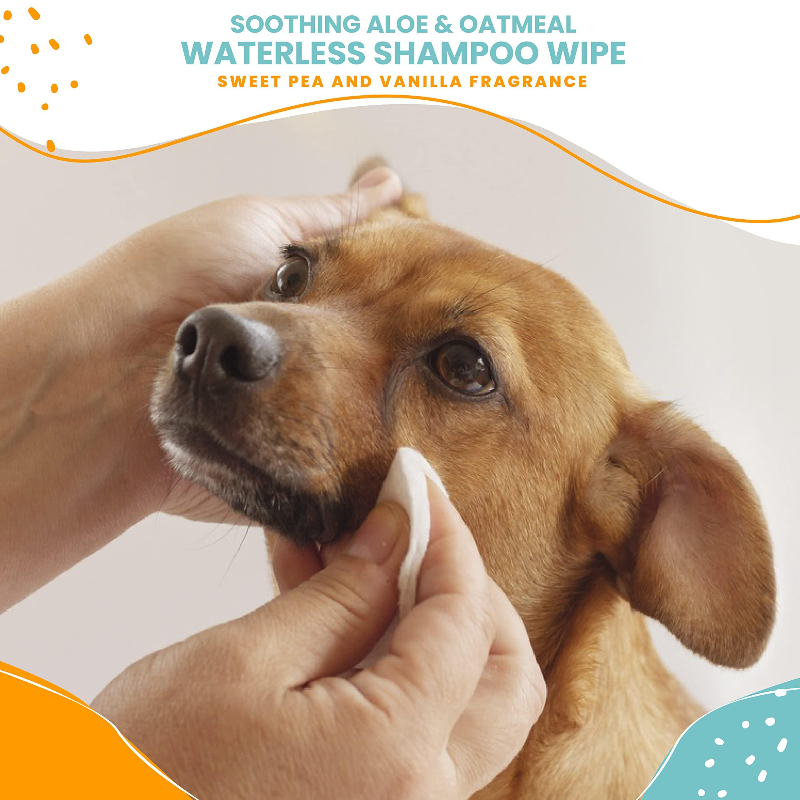 Nootie Waterless Shampoo Wipes for Dogs & Cats (70 Wipes, Sweet Pea & Vanilla) - Image 3