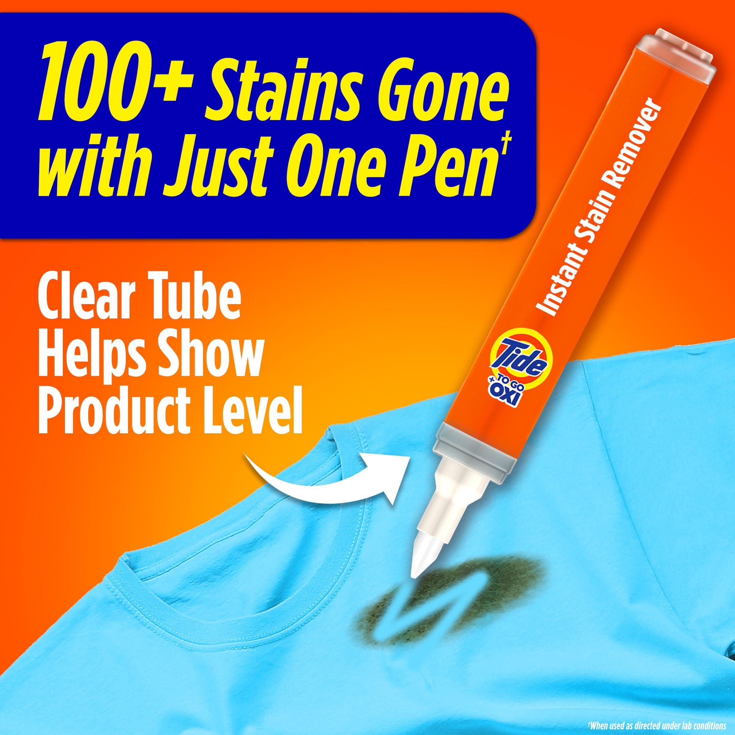 Tide Pen Stain Remover for Clothes, Tide To Go Pen, Instant Stain Remover Pen & Spot Cleaner, Portable & Travel-Friendly, Works on Food & Drink Stains, Fits in Purses & Bags, 3 Count (Pack of 1) - Image 2