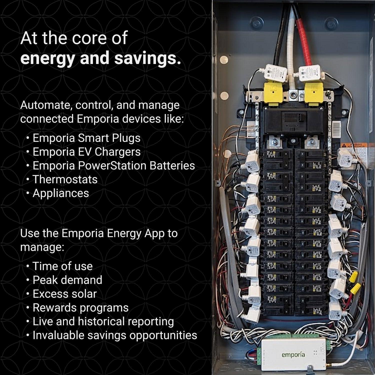 Emporia Vue 3 Home Energy Monitor - Smart Home Automation Module and Real Time Electricity Usage Monitor, Power Consumption Meter, Solar and Net Metering for UL Certified Safe Energy Monitoring - Image 2