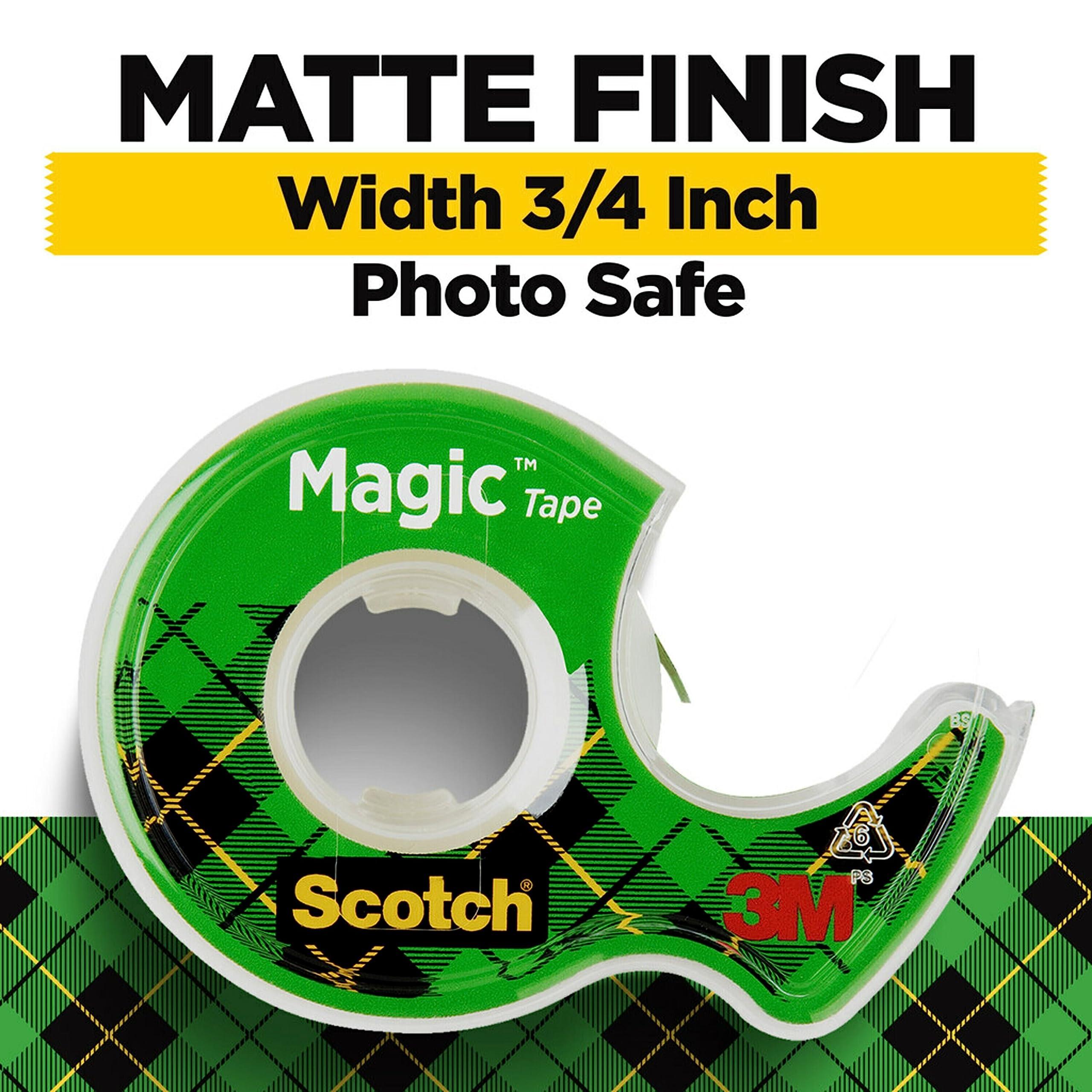 Scotch Magic Tape, Invisible, Home Office Supplies and Back to School Supplies for College and Classrooms, 4 Rolls with 4 Dispensers - Image 4