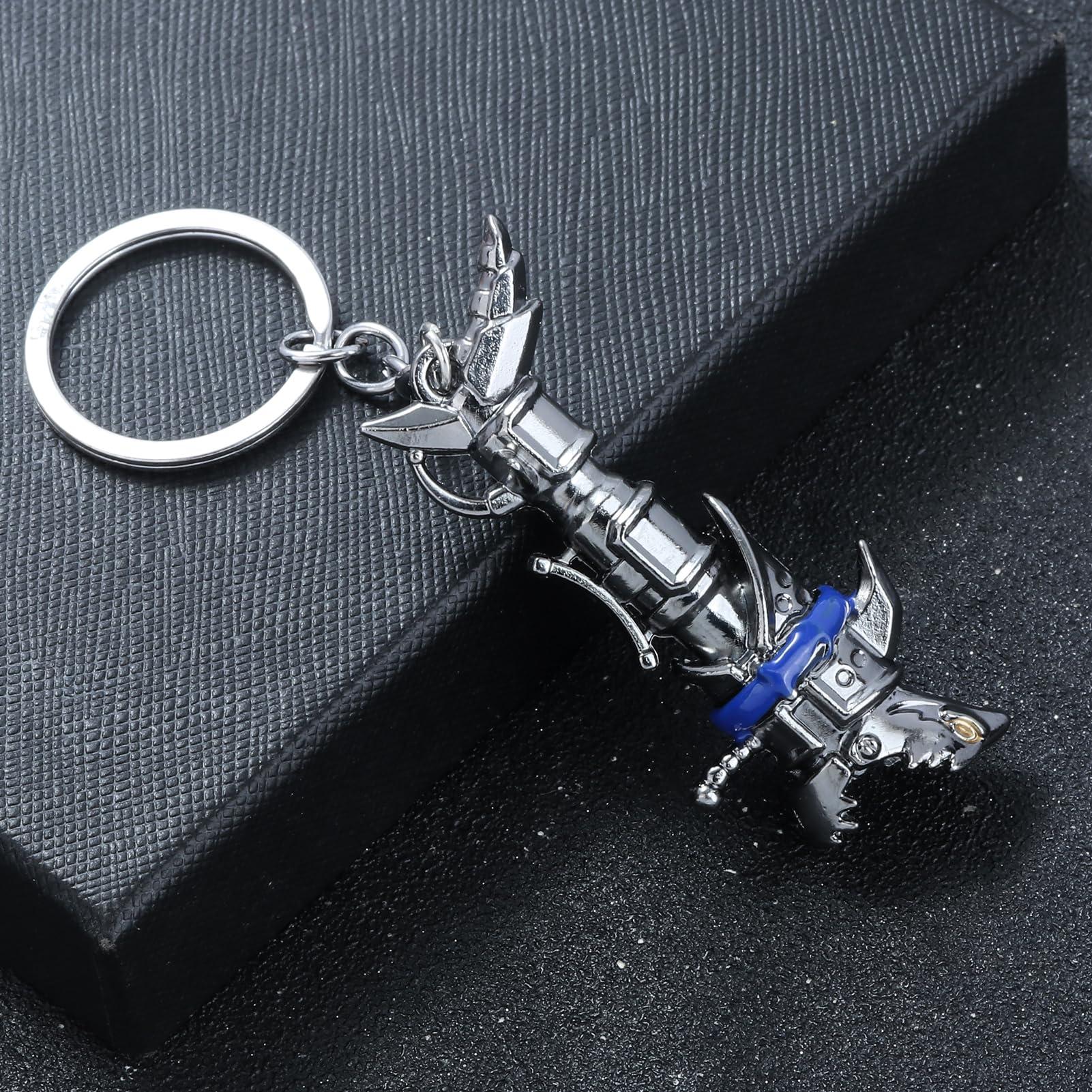 SONGCHANGJEWELRY Cyberpunk Rock Lolita Cool Weapon Keychain - Horror Excitement Anime Movie Merchandise - Shark Rocket Launcher Designs - Image 4